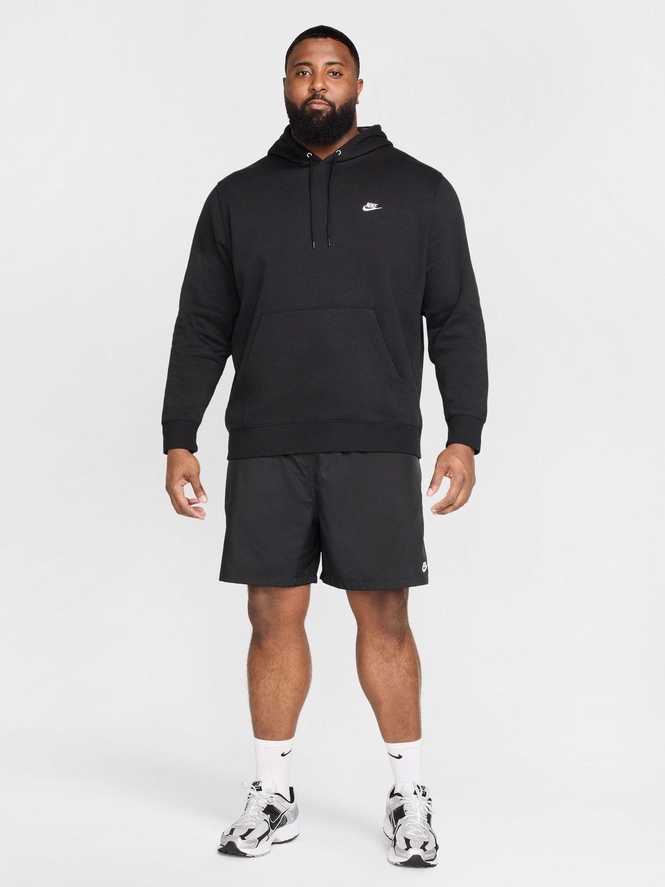 Image 3 of 7 of Nike Mens Club Pullover Hoodie - Black