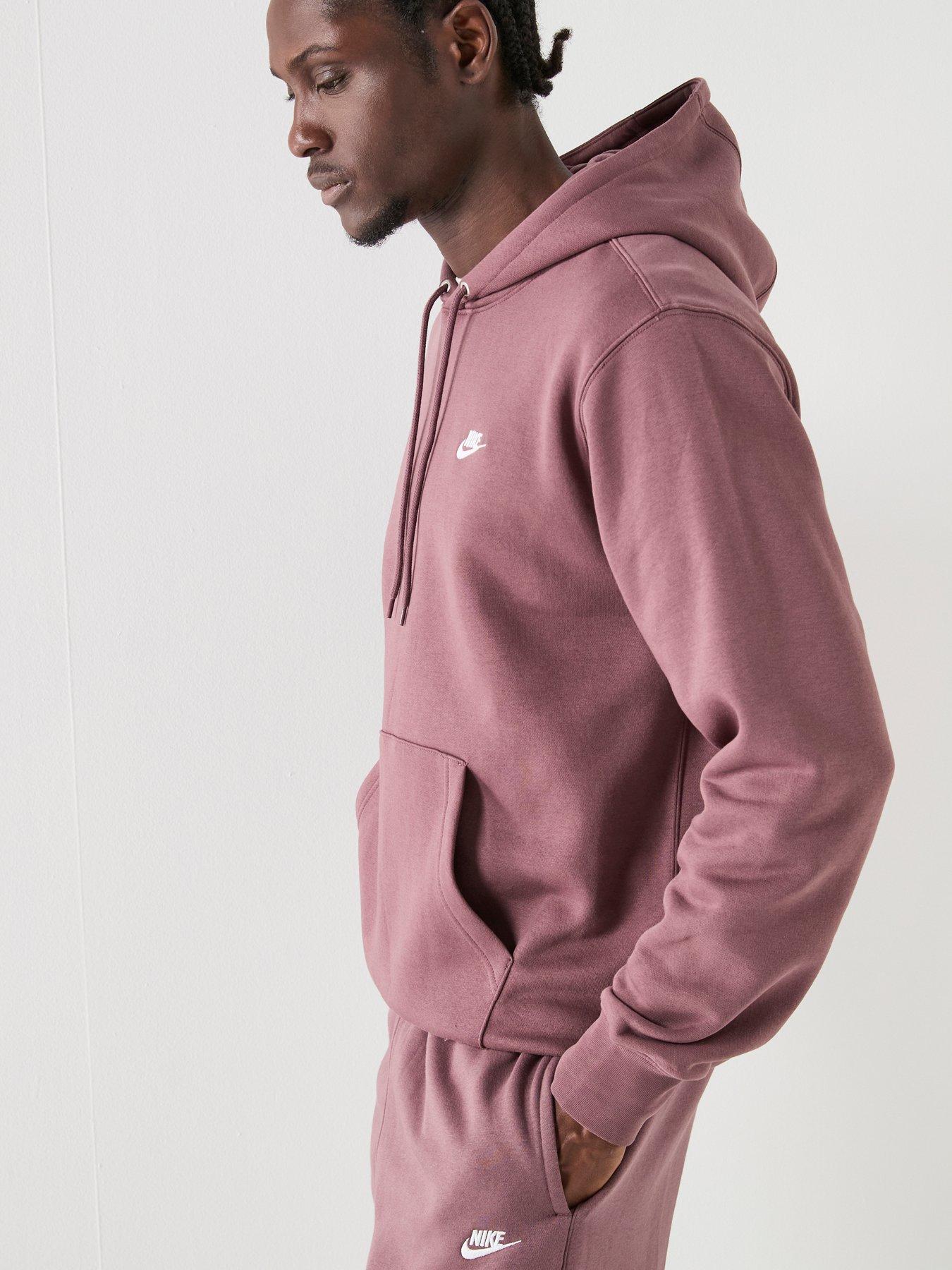 Nike Men's Pullover Fleece Hoodie - Purple