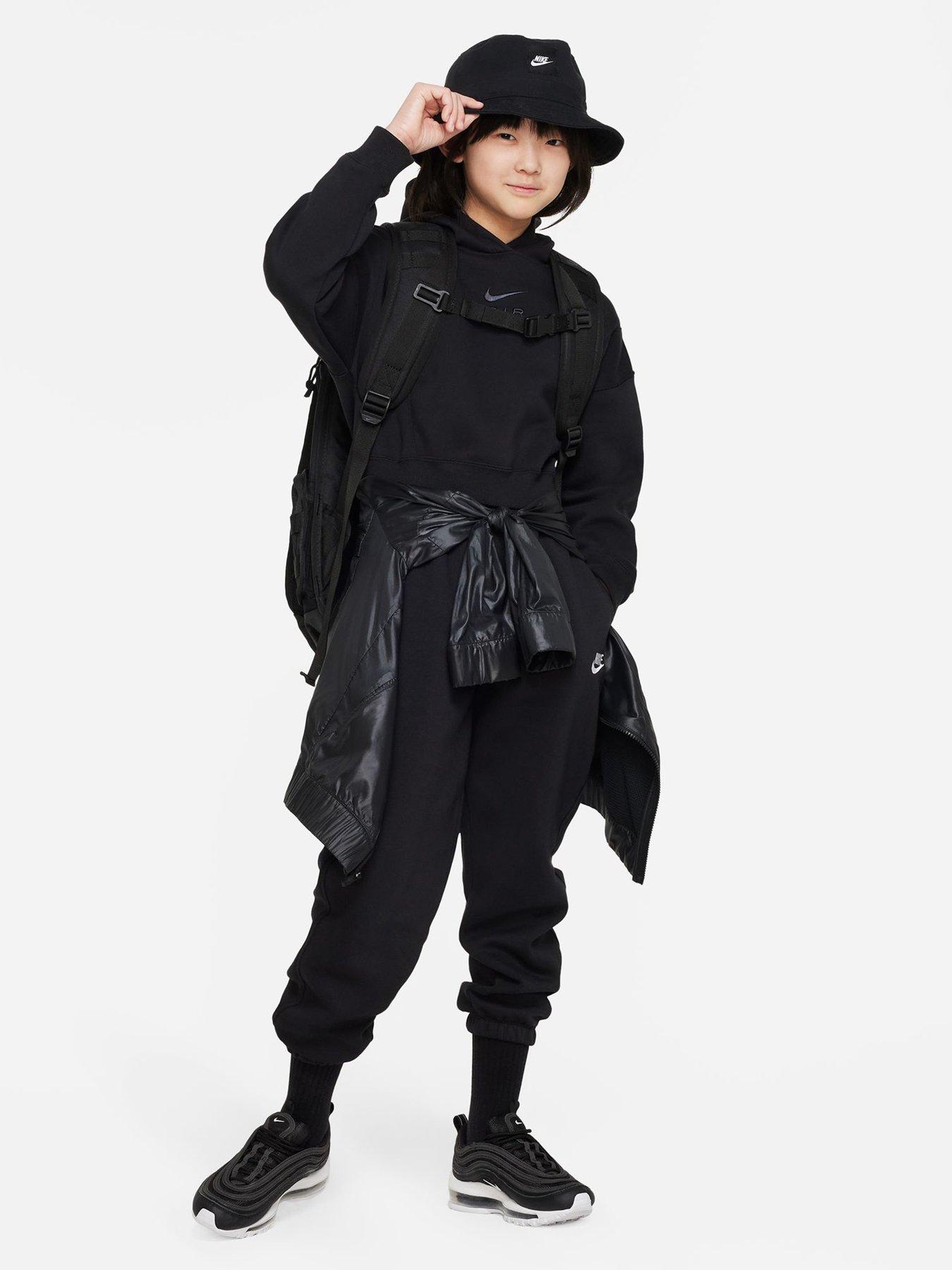 Image 3 of 6 of Nike Big Kids Sportswear Club Loose Pants - Black