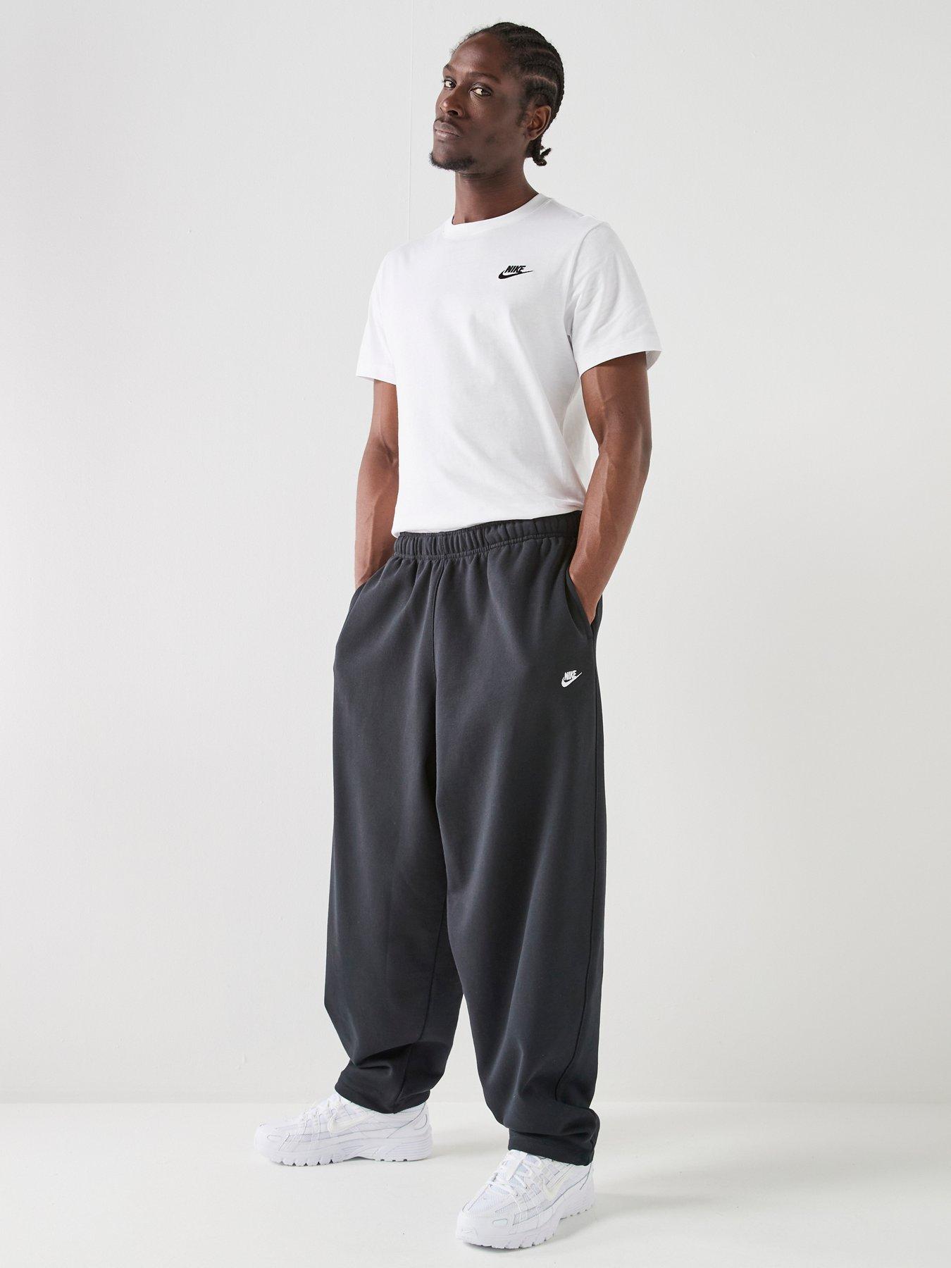Image 1 of 7 of Nike Mens Club Oversized French Terry Pants - Black