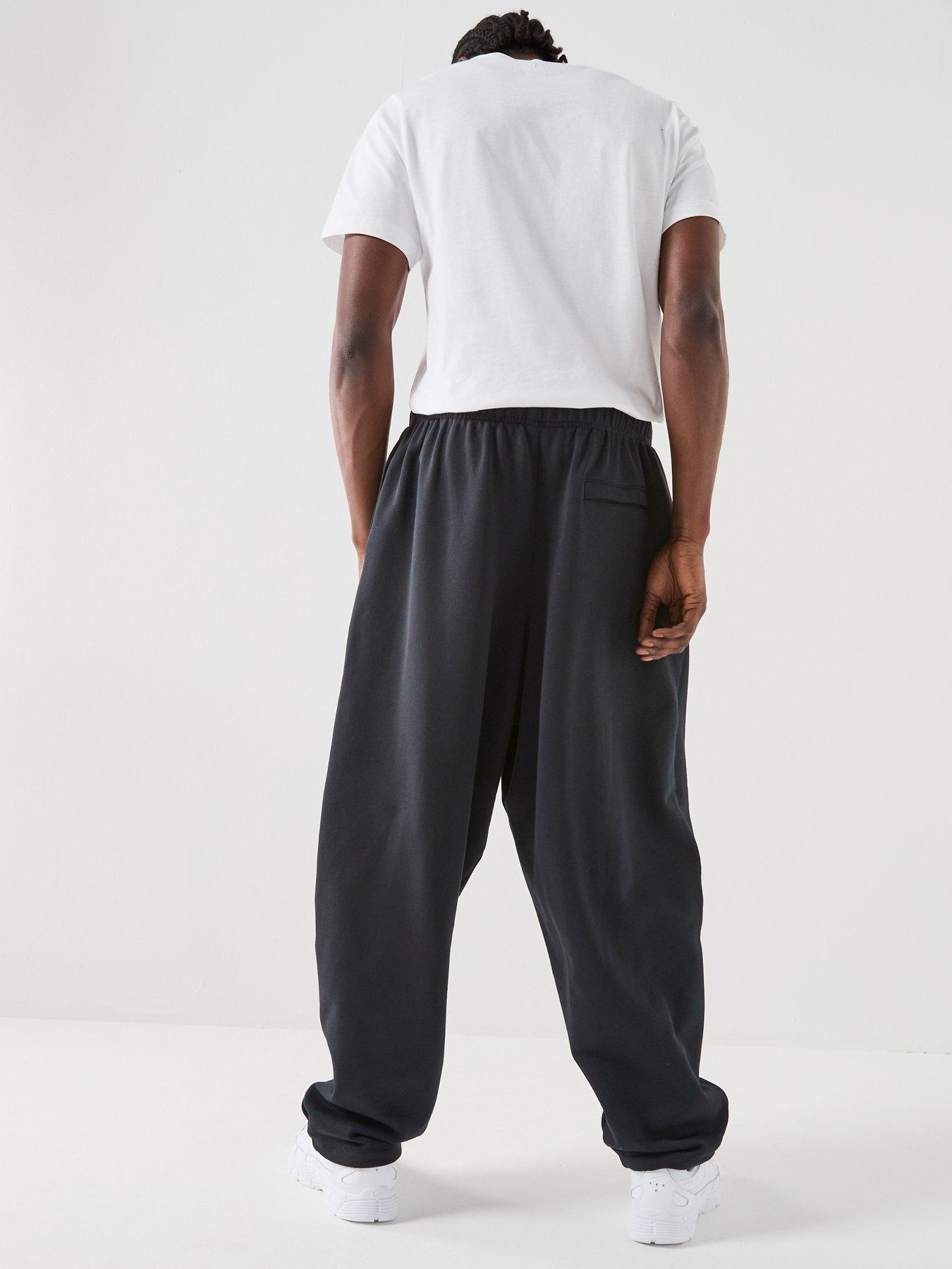 Image 2 of 7 of Nike Mens Club Oversized French Terry Pants - Black