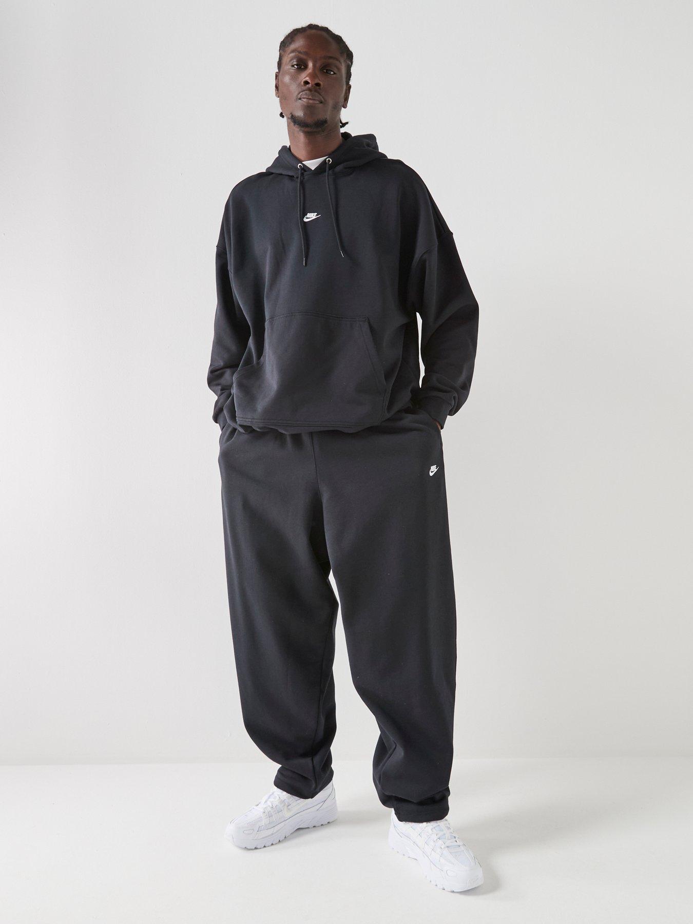 Image 3 of 7 of Nike Mens Club Oversized French Terry Pants - Black