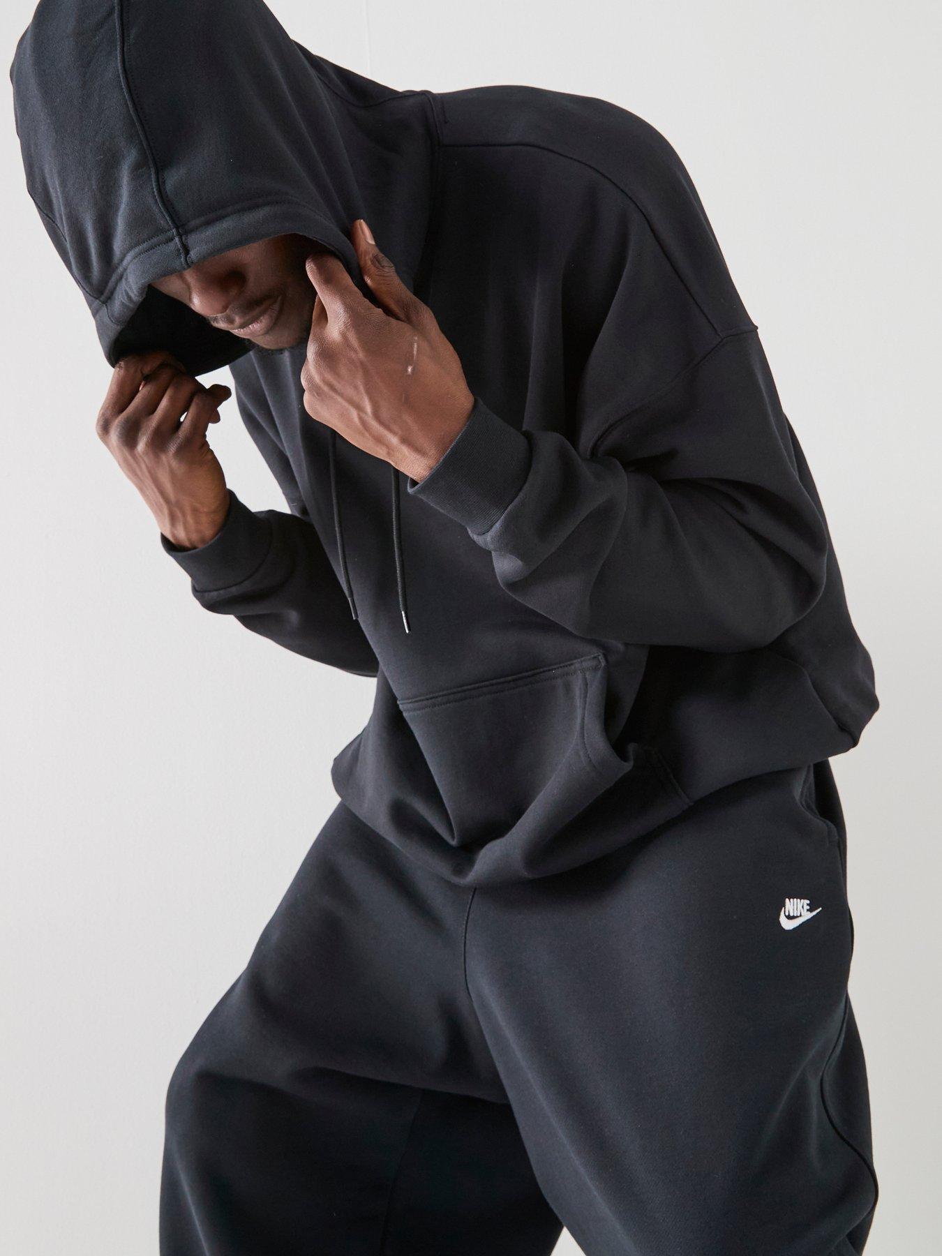 Image 4 of 7 of Nike Mens Club Oversized French Terry Pants - Black
