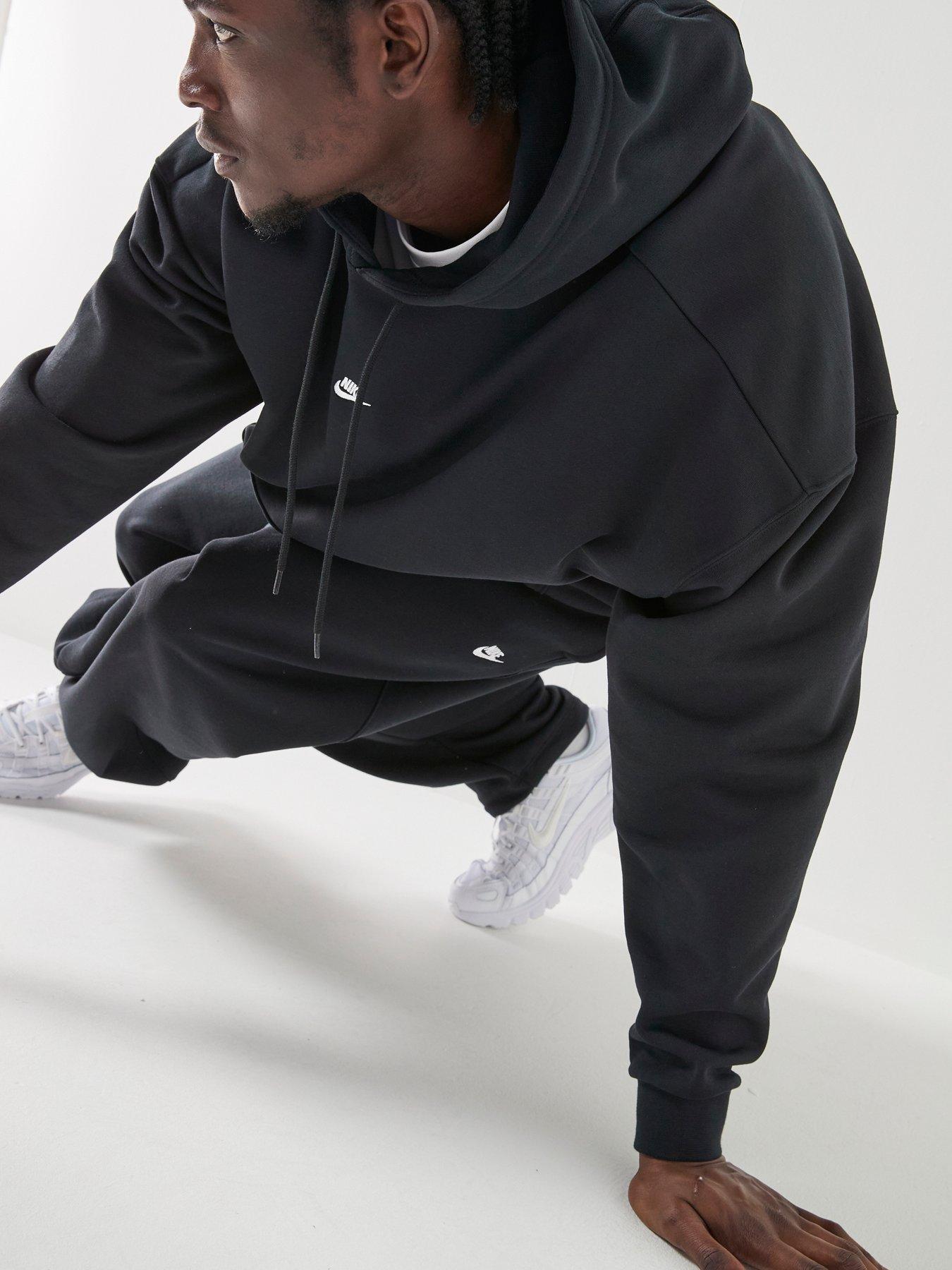 Image 5 of 7 of Nike Mens Club Oversized French Terry Pants - Black