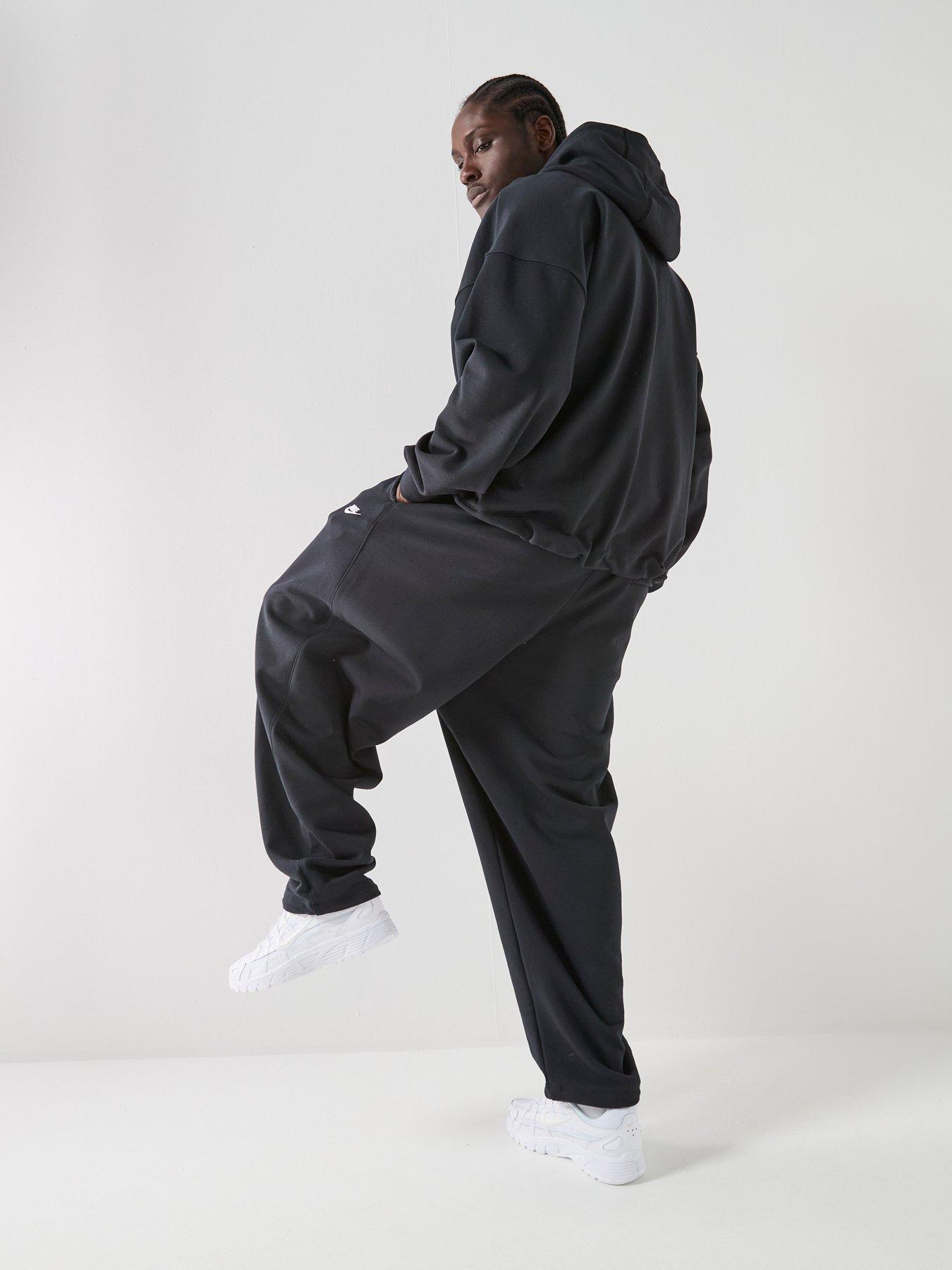 Image 6 of 7 of Nike Mens Club Oversized French Terry Pants - Black