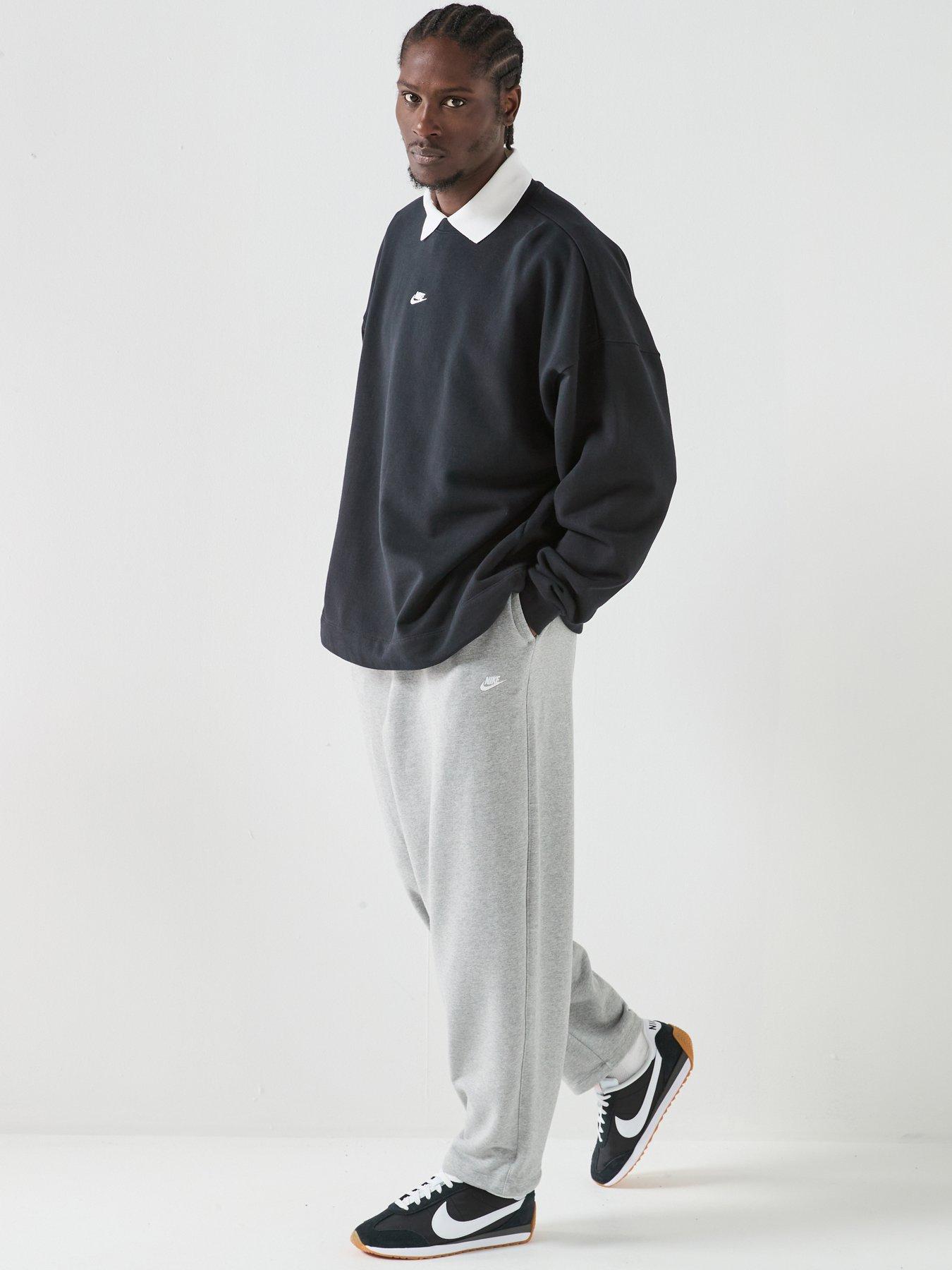 Image 5 of 6 of Nike Mens Club Oversized French Terry Pants - Grey