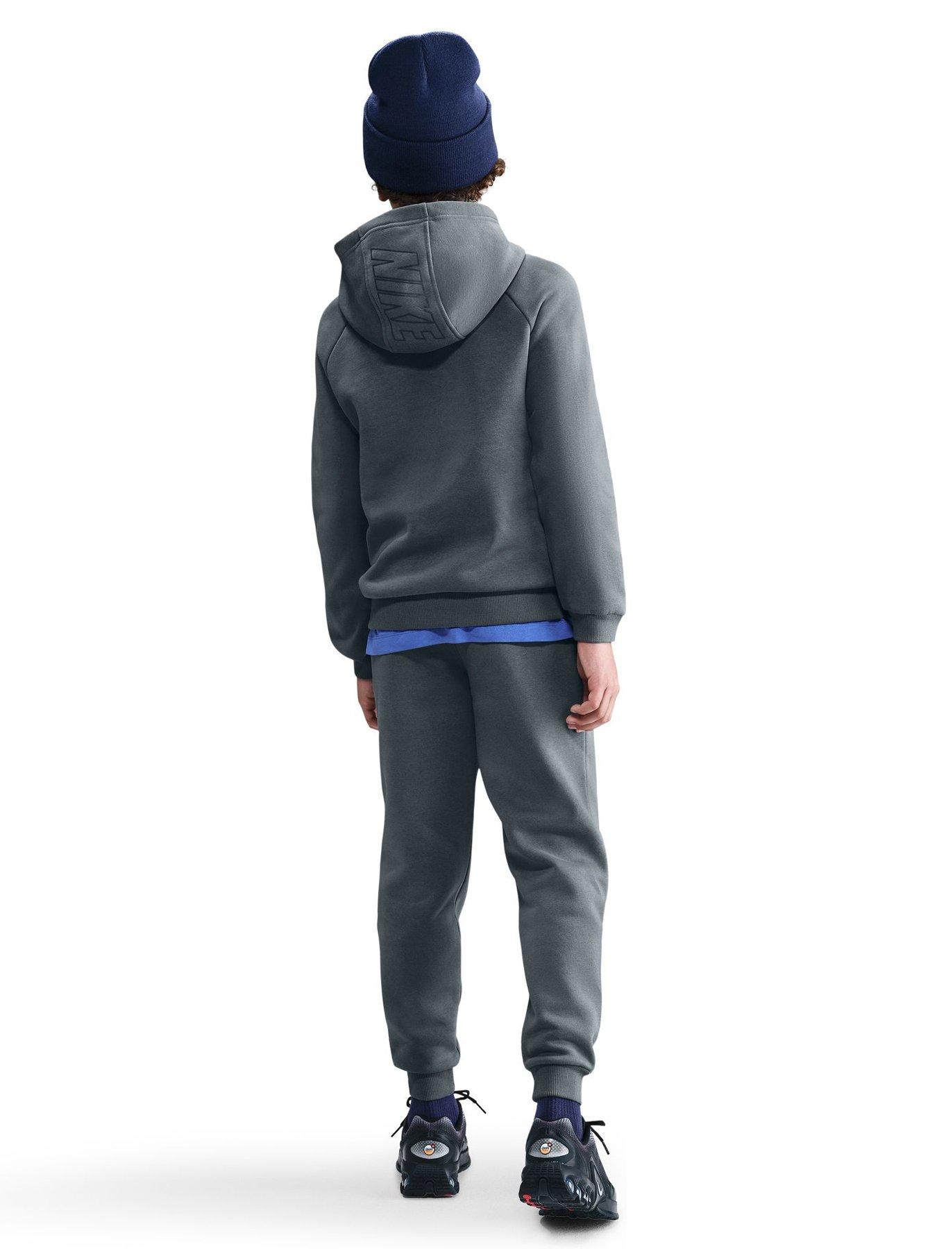 Image 2 of 7 of Nike Big Kids Sportswear Club Hooded Tracksuit - Black