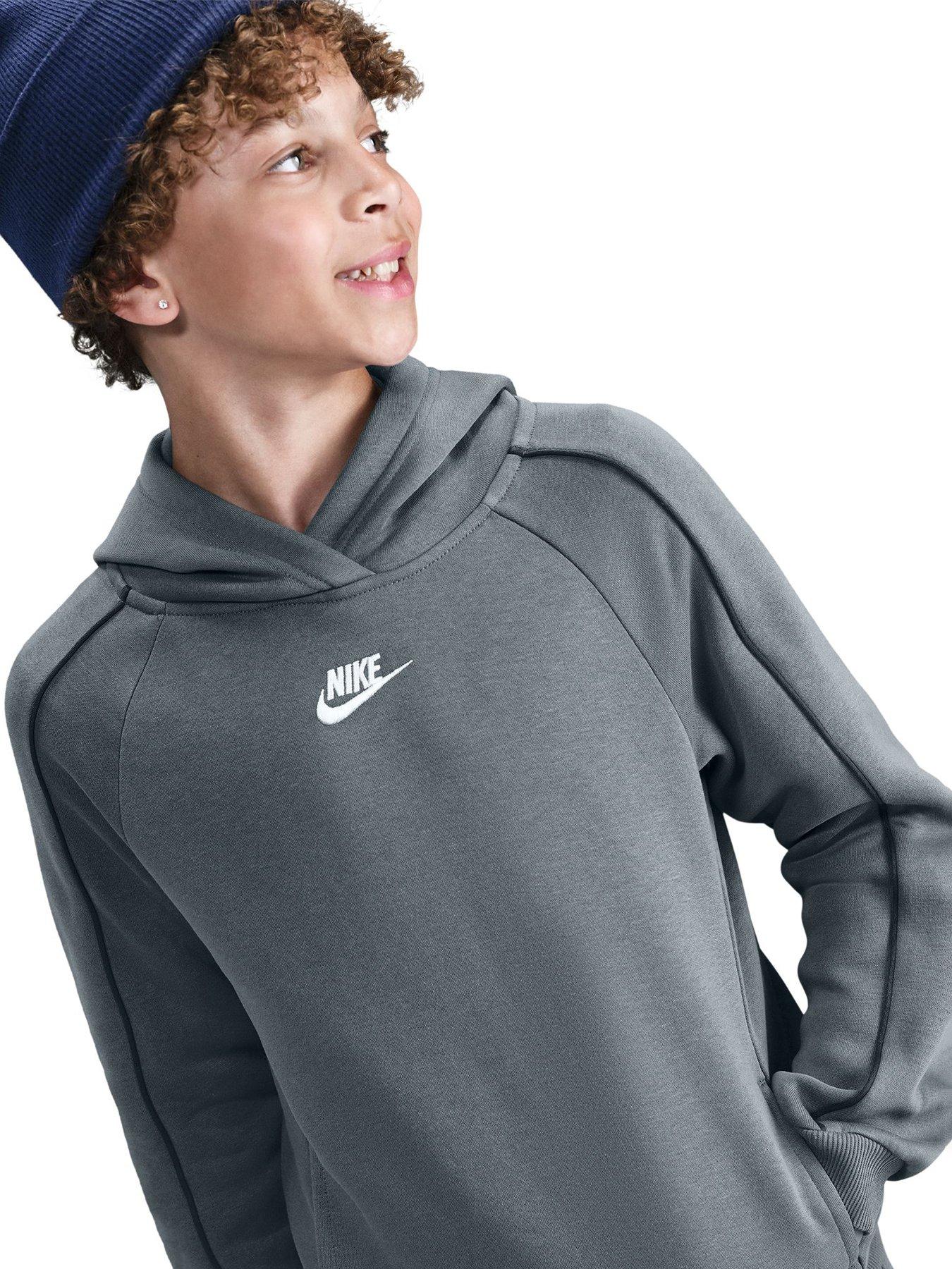 Image 6 of 7 of Nike Big Kids Sportswear Club Hooded Tracksuit - Black