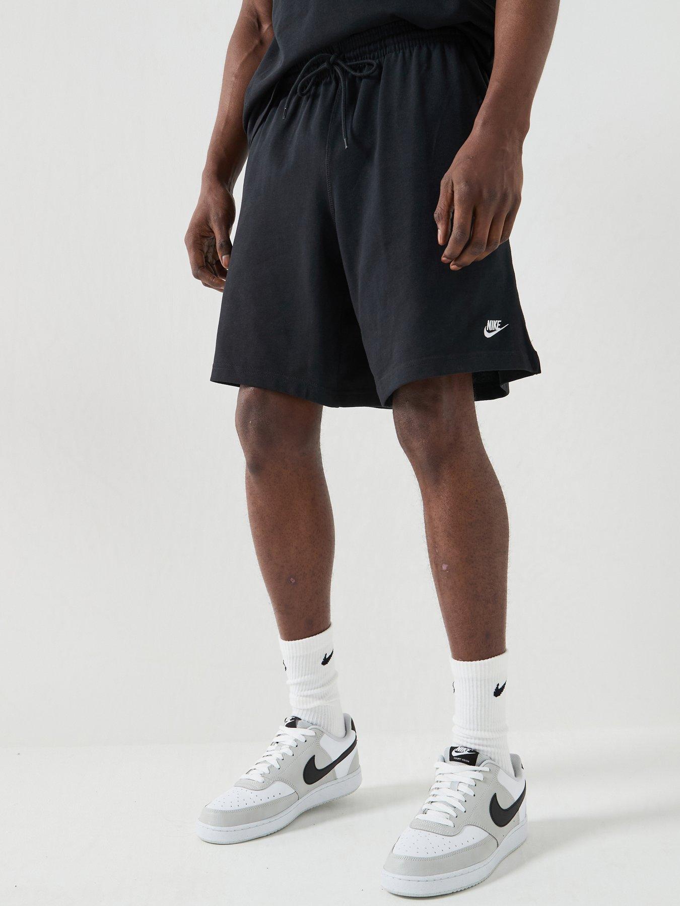 Nike Mens Club Knit Shorts, Black/White, Size 2Xl, Men