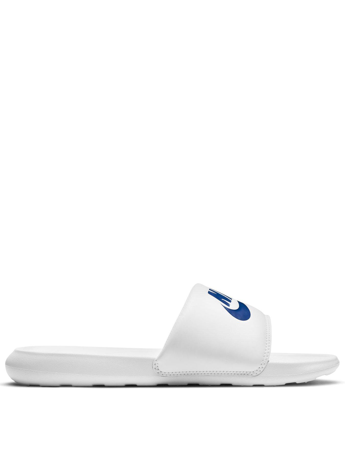 Nike Men's Victori One Slides, White/Game Royal-White, Size 10, Men