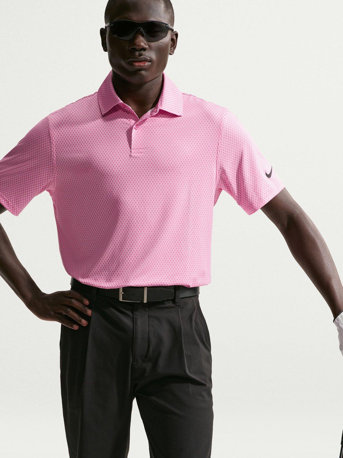 Nike Mens Golf Victory Floral Polo Shirt - Pink