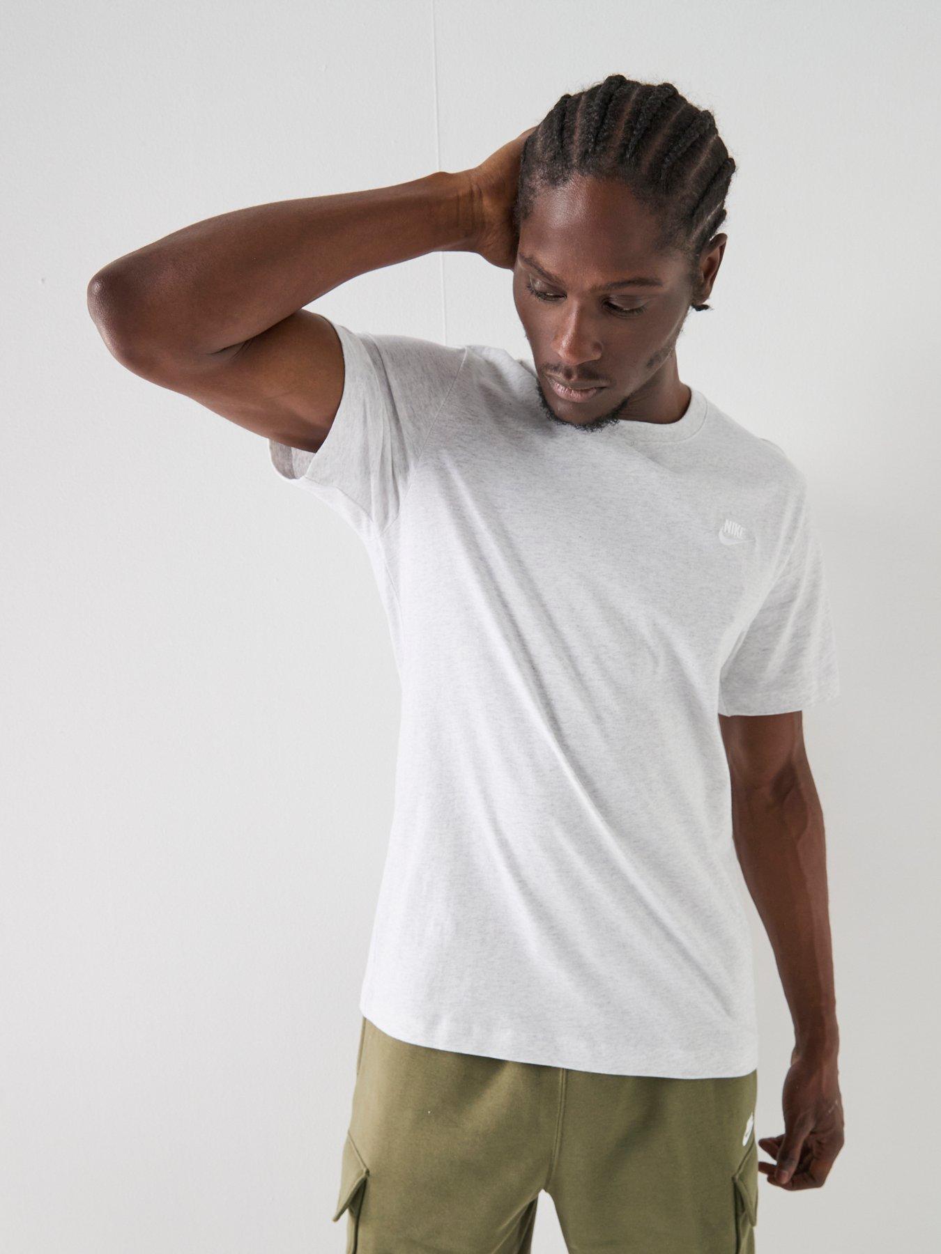 Nike Mens Sportswear Club T-Shirt, Birch Heather, Size Xl, Men