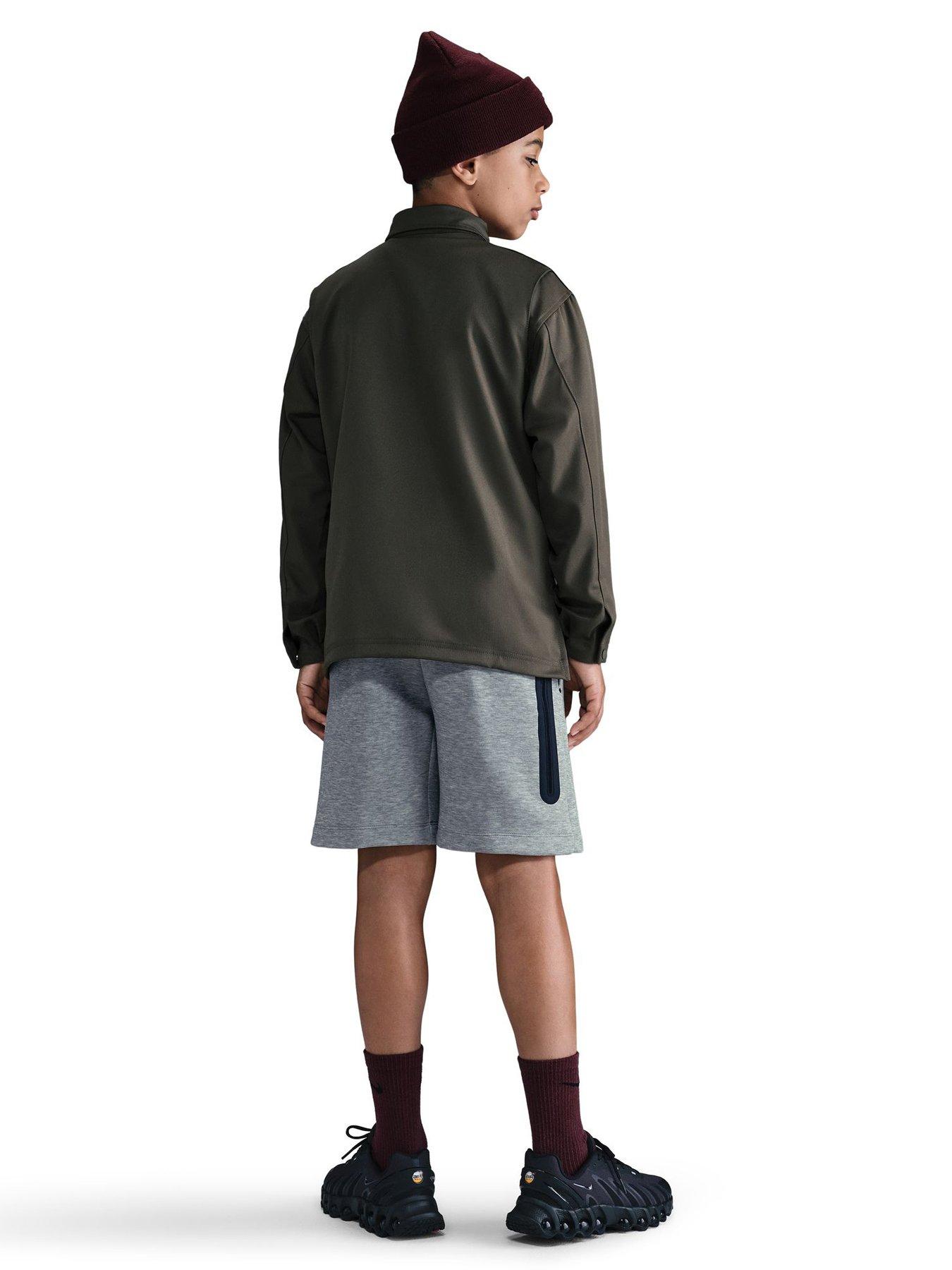 Image 2 of 7 of Nike Big Kids Tech Fleece Boys Shorts - Grey