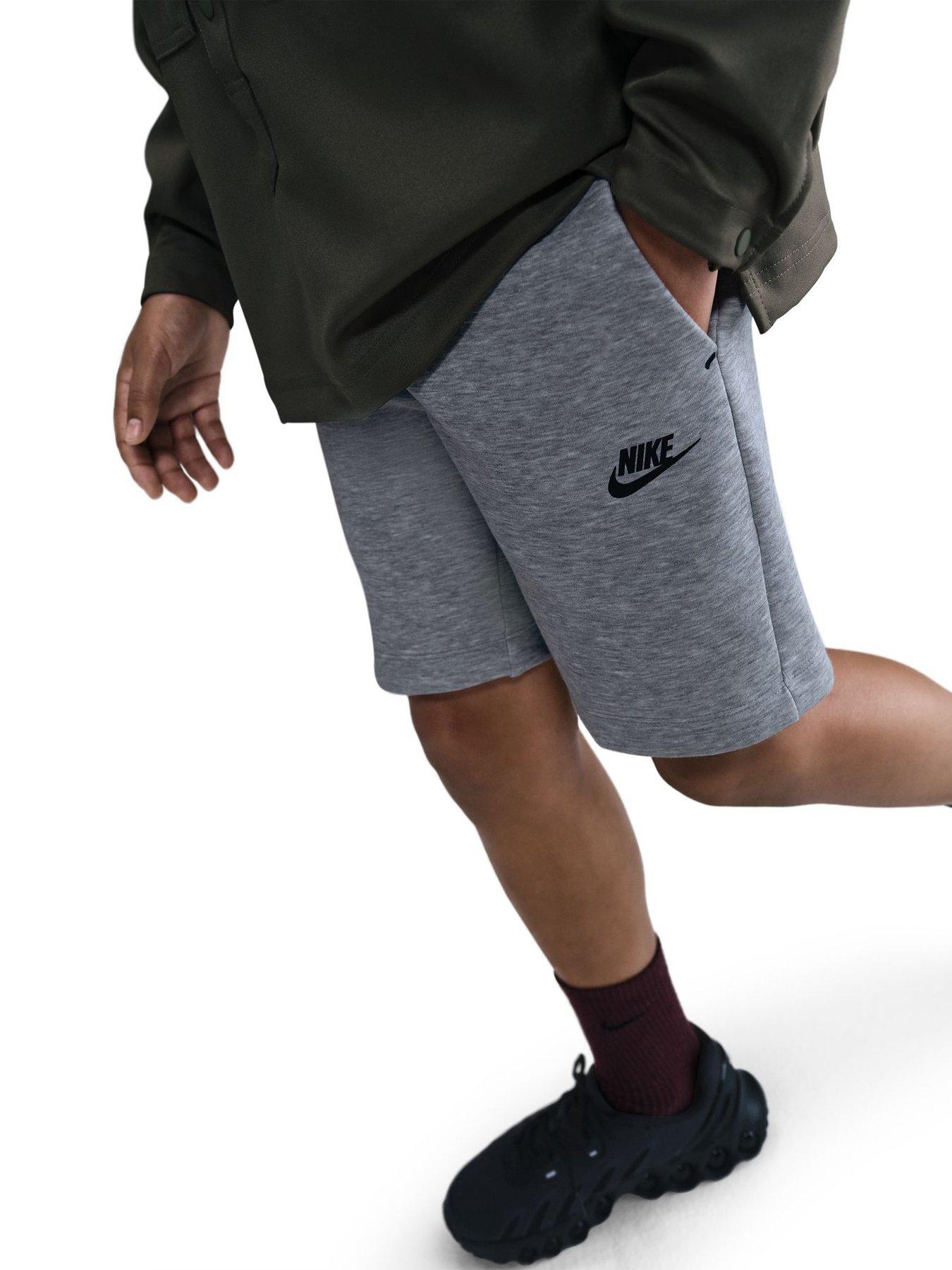 Image 5 of 7 of Nike Big Kids Tech Fleece Boys Shorts - Grey