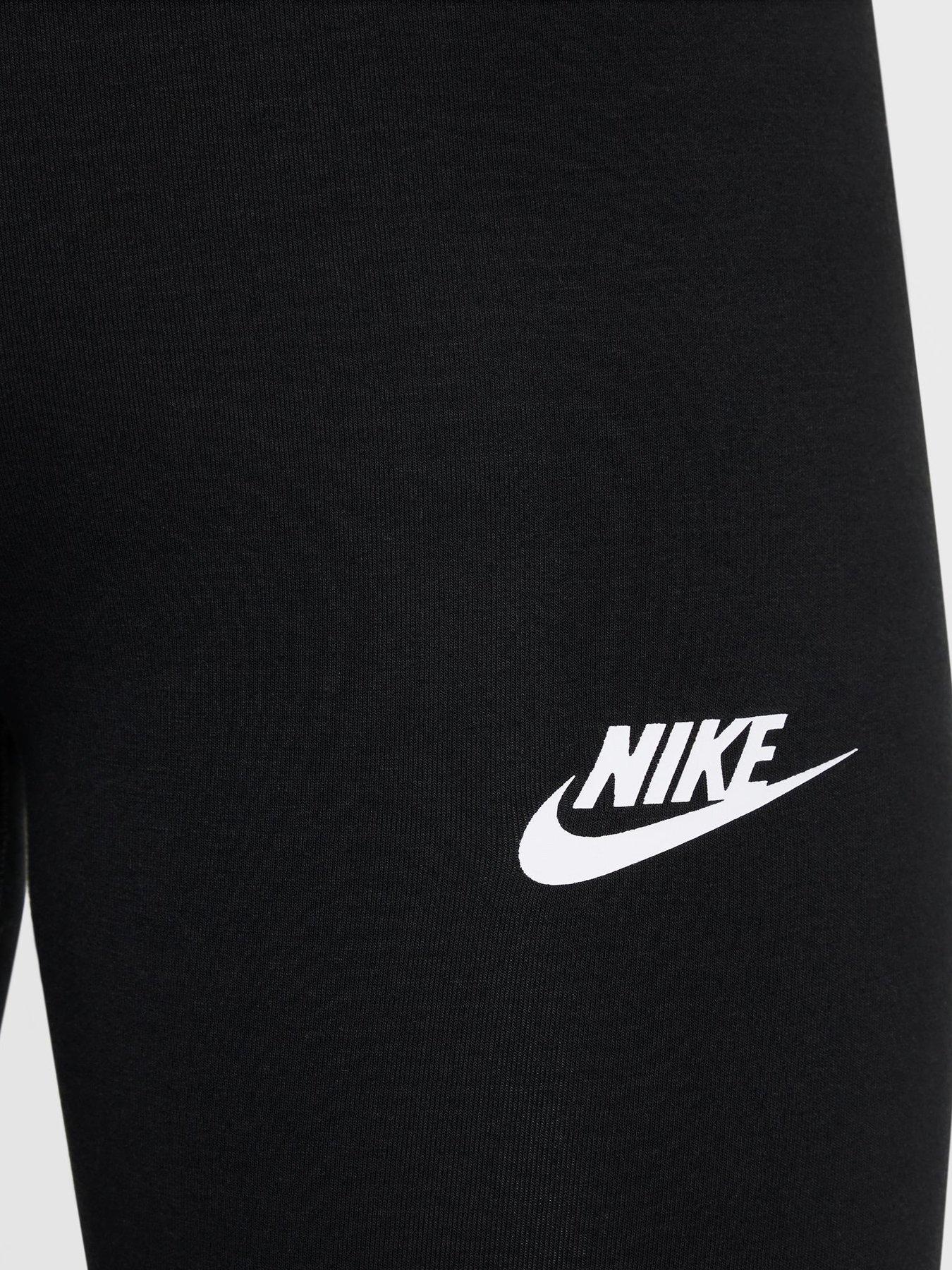 Image 4 of 4 of Nike Girls Sportswear High Waisted Leggings - Black
