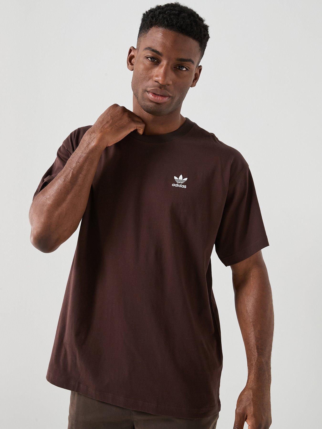 adidas Originals Men's Trefoil Essentials Oversized T-Shirt, Aurora Coffee, Size Xs, Men