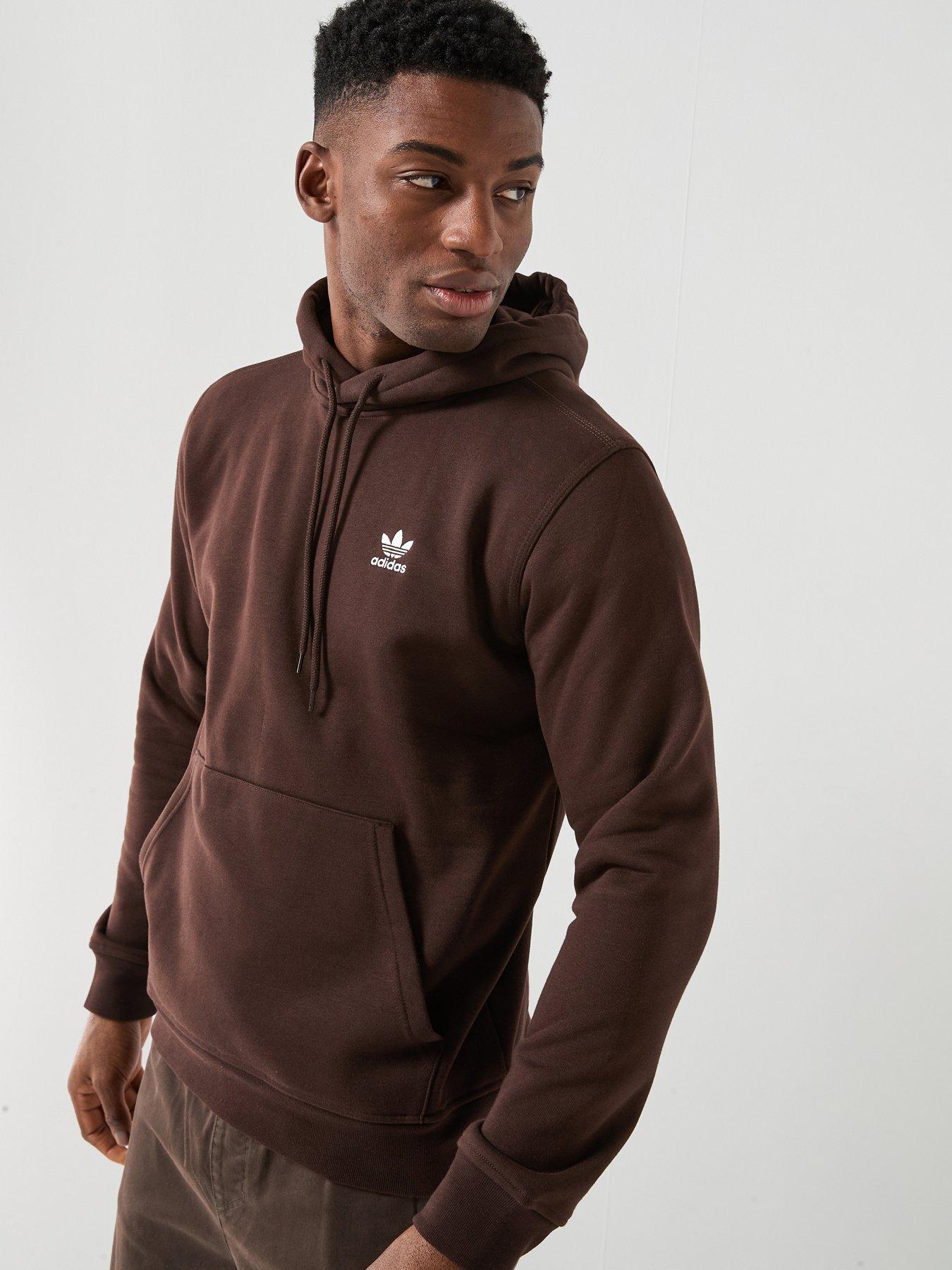 adidas Originals Men's Trefoil Essentials Hoodie - Brown