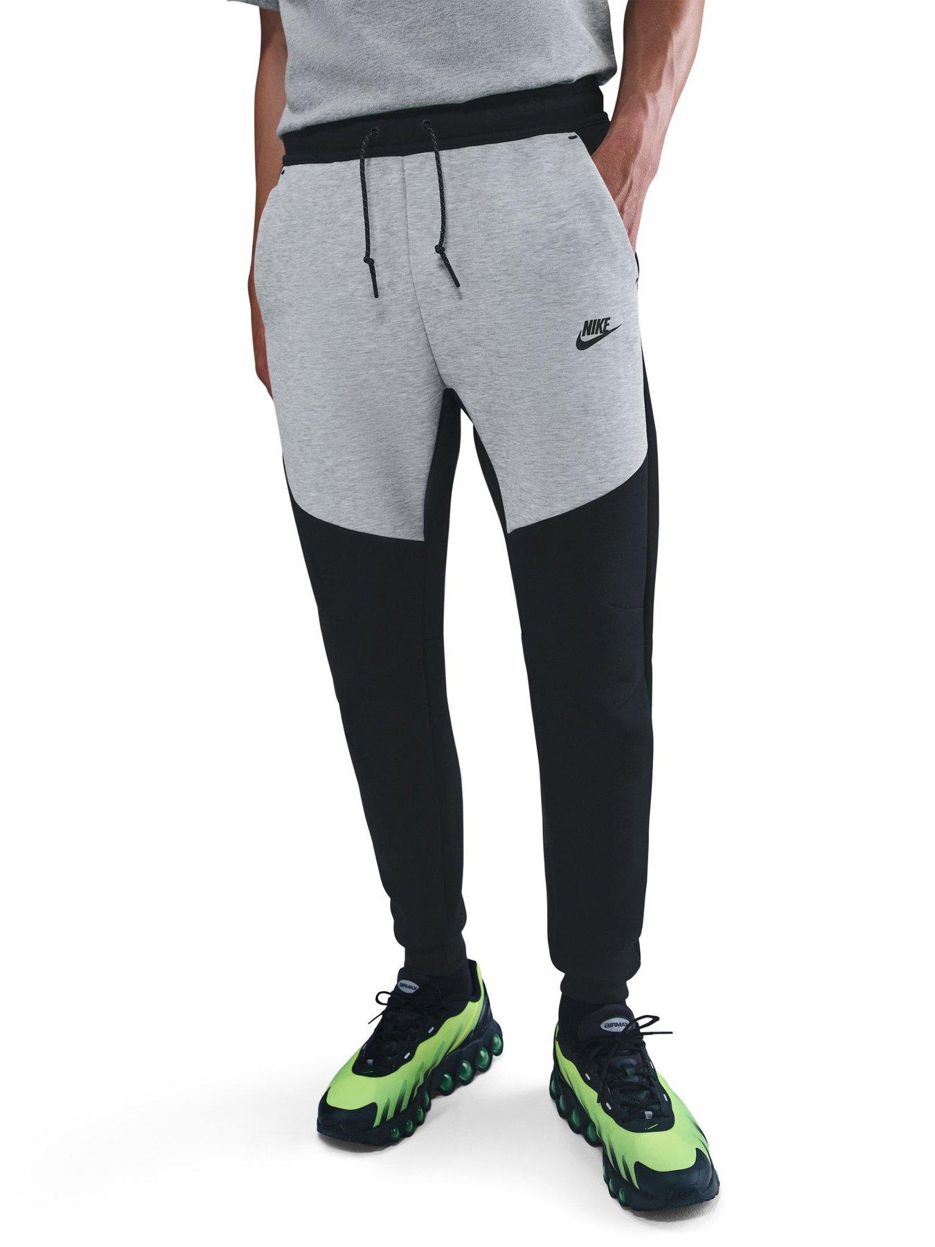 Nike Mens Tech Fleece Joggers, Black/Dk Grey Heather/Black, Size 2Xl, Men