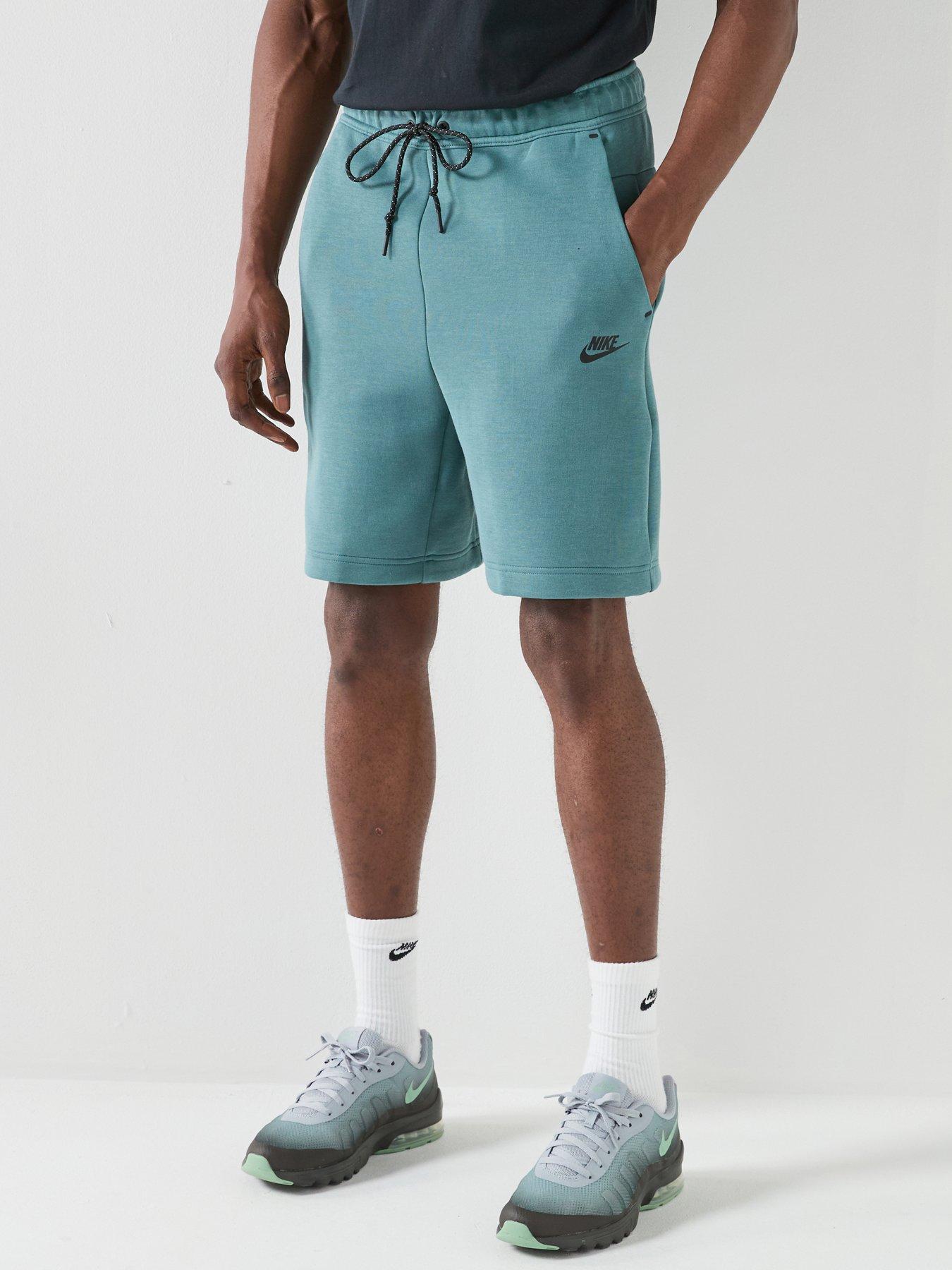 Nike Mens Tech Fleece Shorts, Mineral Slate/Black, Size L, Men