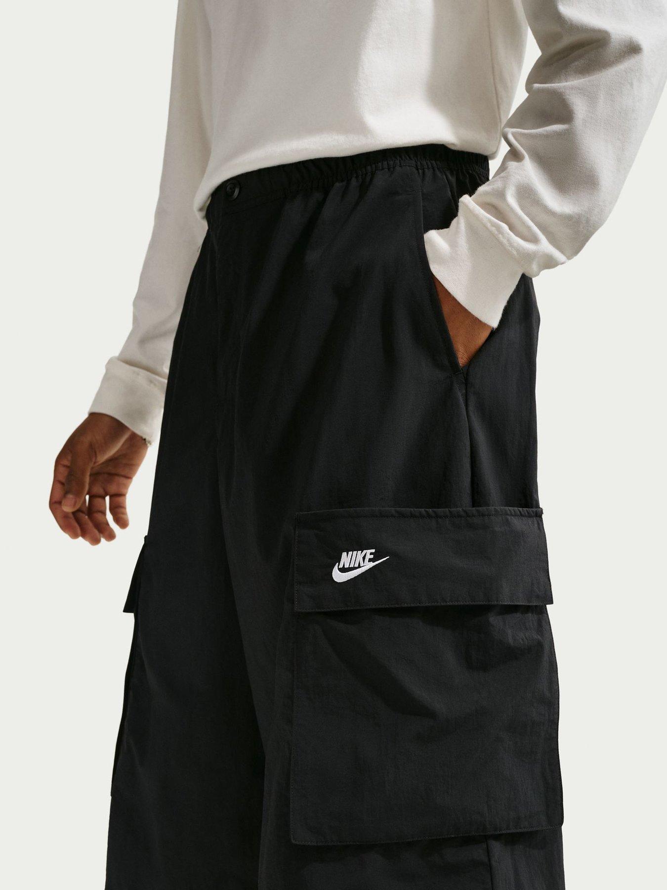 Nike Mens Club Oversized Cargo Shorts - Black