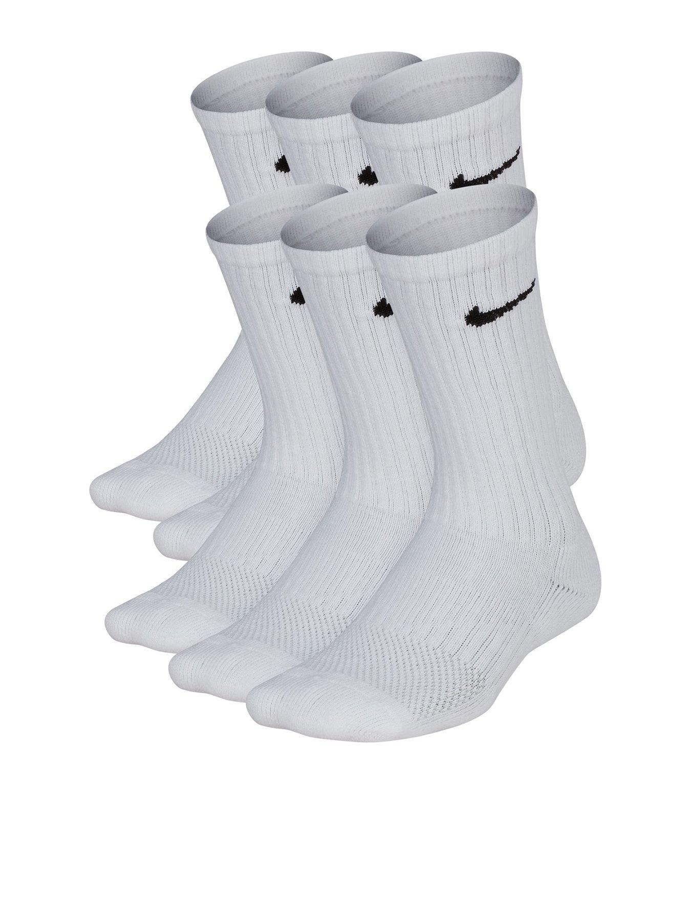 Nike Kids Everyday Cushioned Crew Socks 6 Pack - White