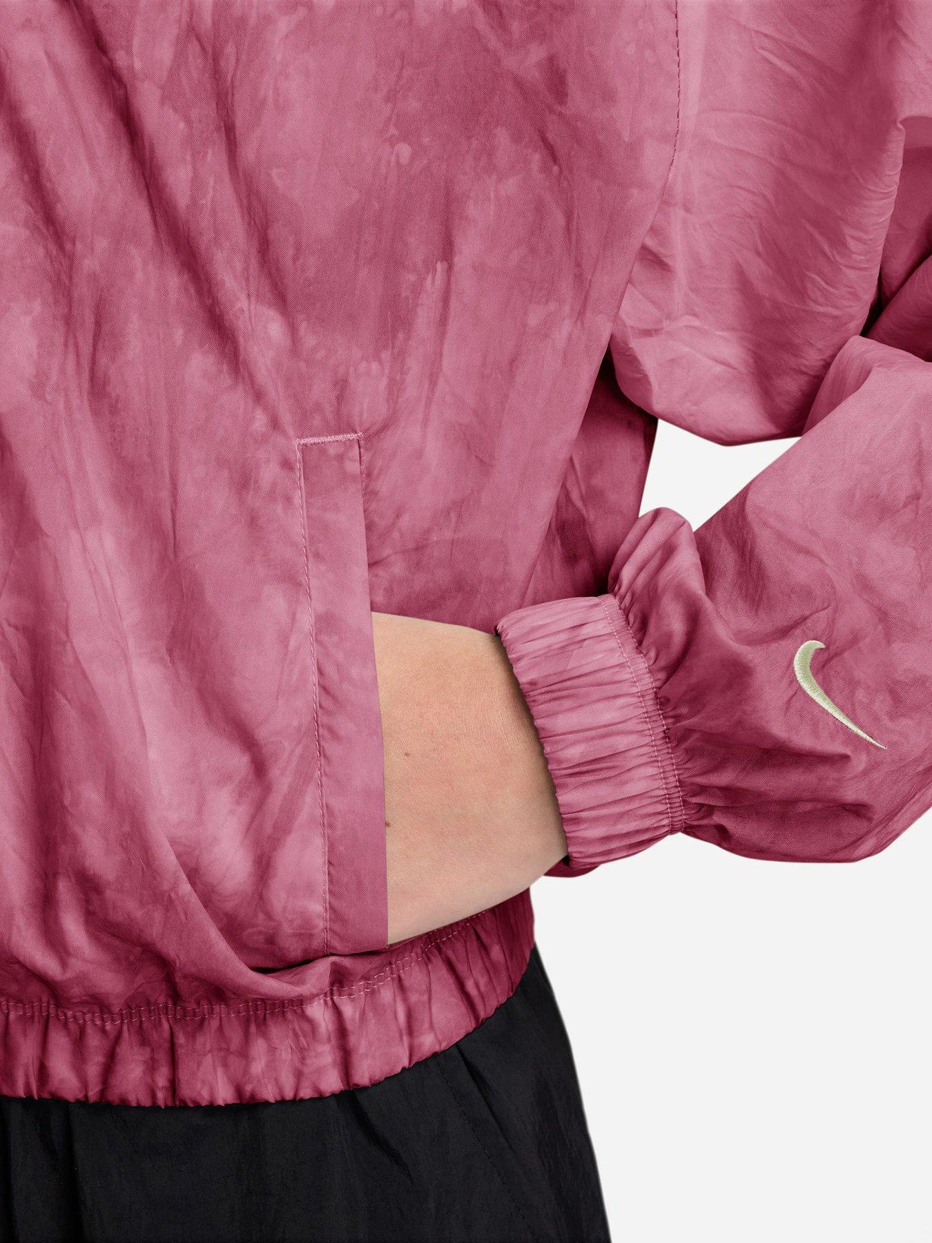Image 3 of 3 of Nike Big Kids Girls Sportswear Woven Track Jacket - Red