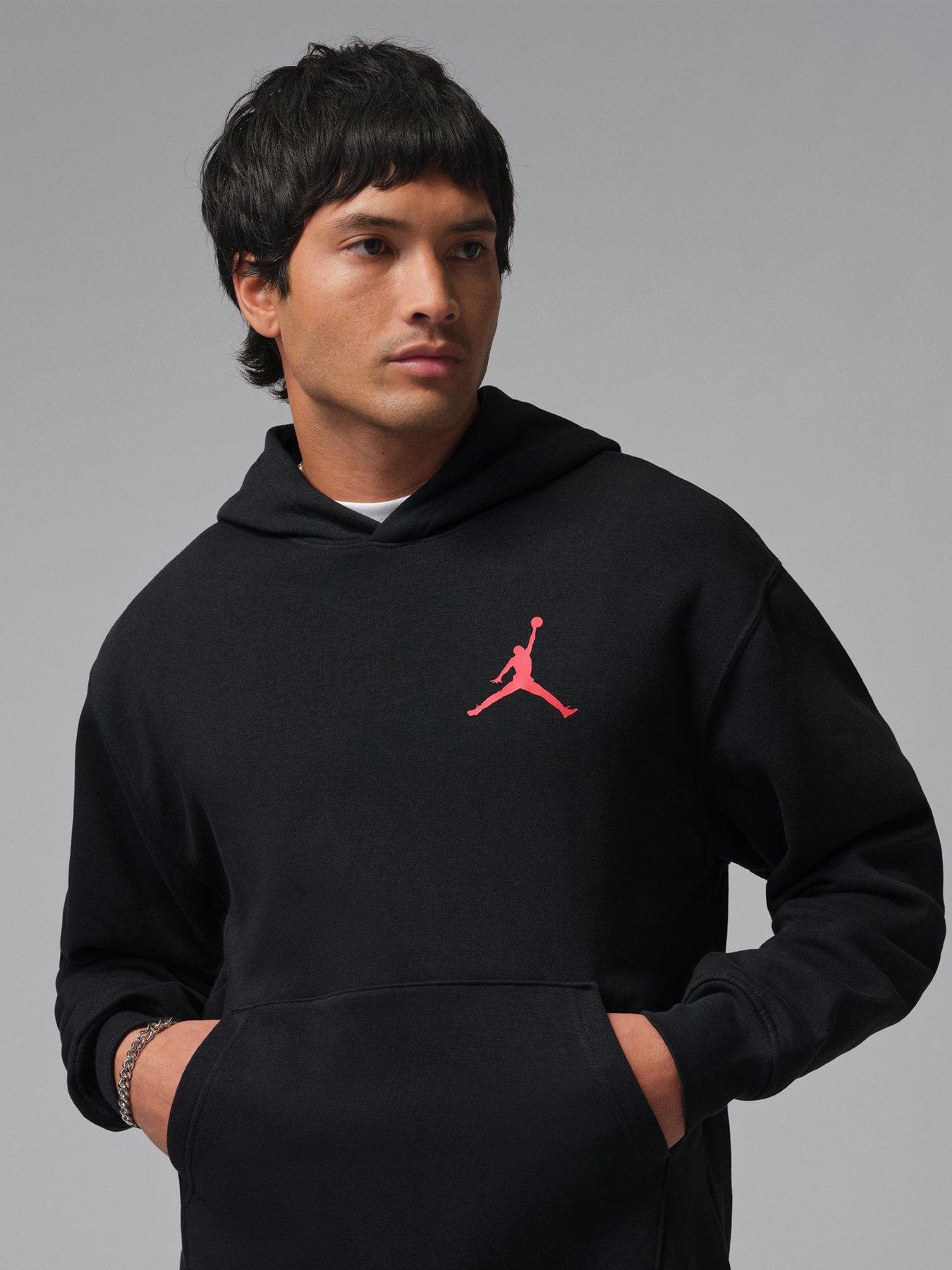 Jordan Nike Mens Jumpman Fleece Pullover Hoodie - Black