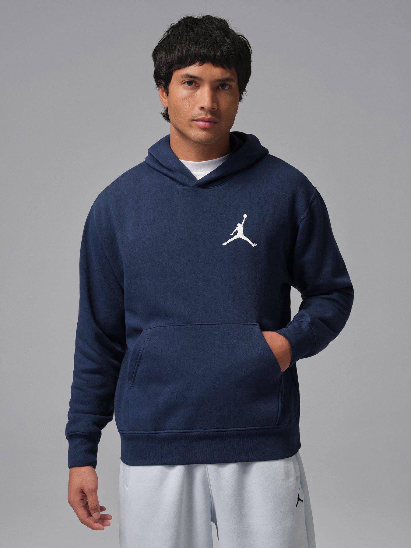 Jordan Nike Mens Jumpman Fleece Pullover Hoodie - Blue