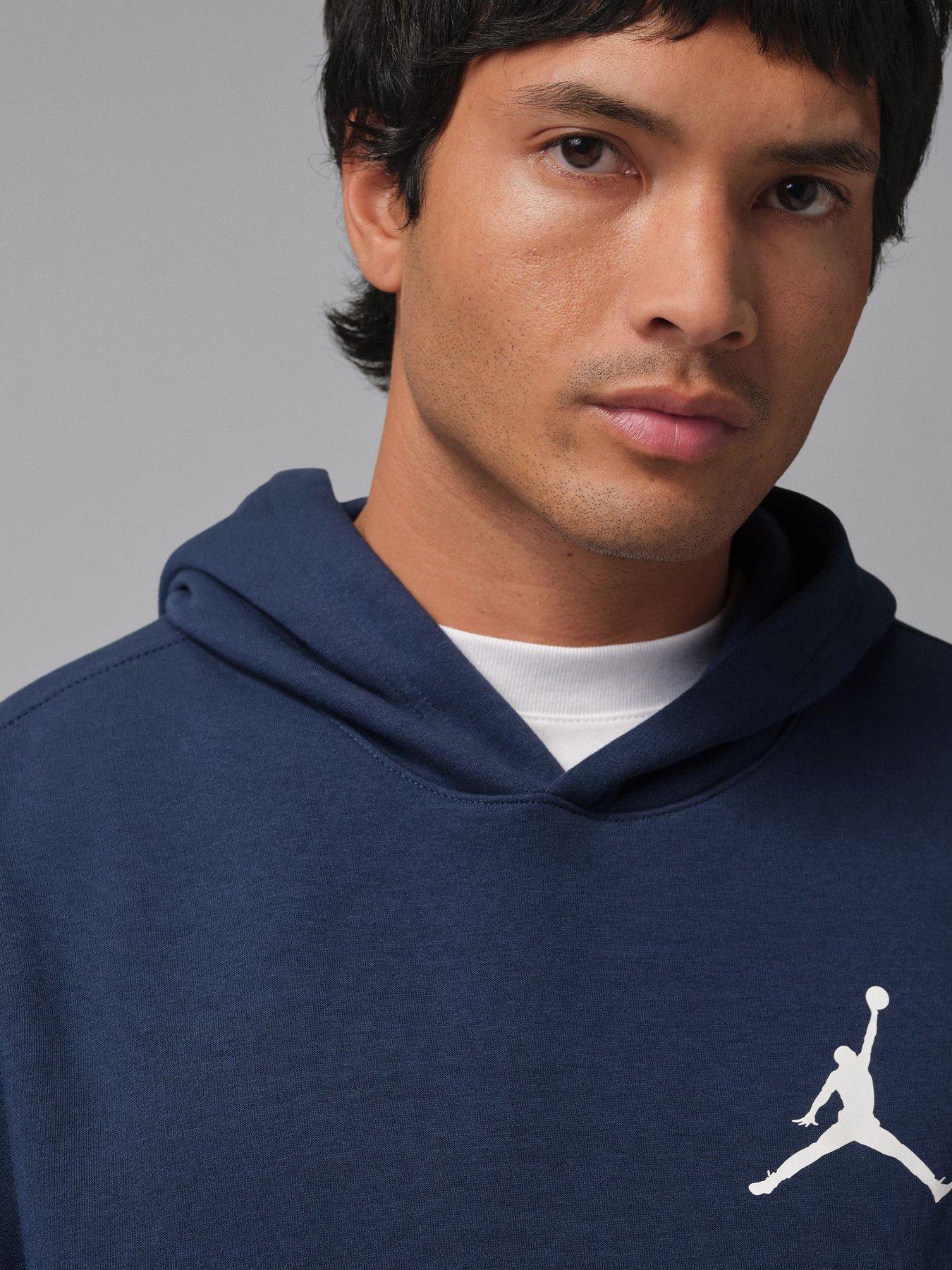 Image 5 of 6 of Jordan Nike Mens Jumpman Fleece Pullover Hoodie - Blue