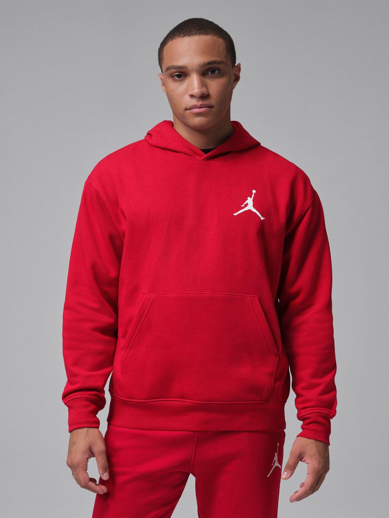 Image 1 of 6 of Jordan Nike Mens Jumpman Fleece Pullover Hoodie - Red