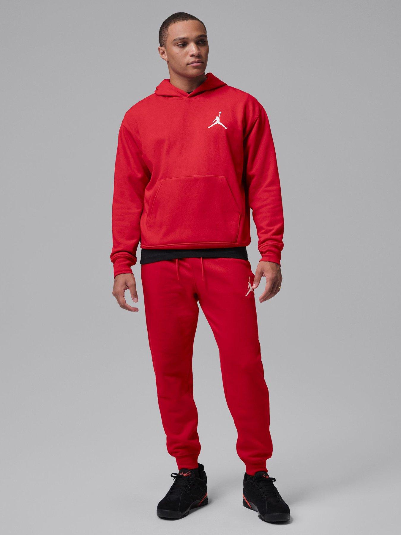 Image 3 of 6 of Jordan Nike Mens Jumpman Fleece Pullover Hoodie - Red