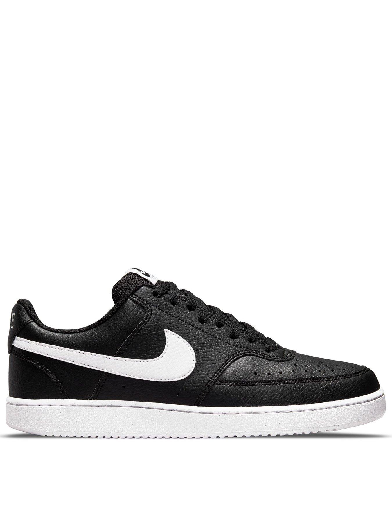 Image 1 of 7 of Nike Men's Court Vision Low Next Nature Trainers - Black