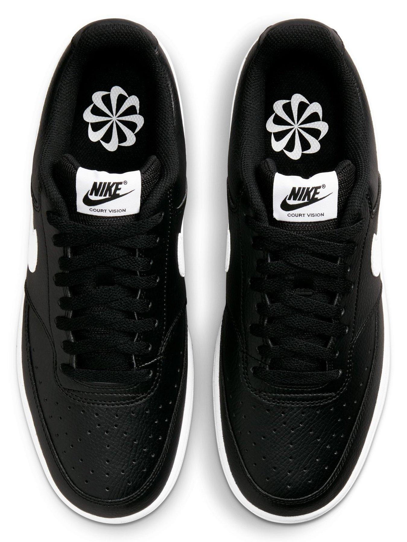 Image 4 of 7 of Nike Men's Court Vision Low Next Nature Trainers - Black