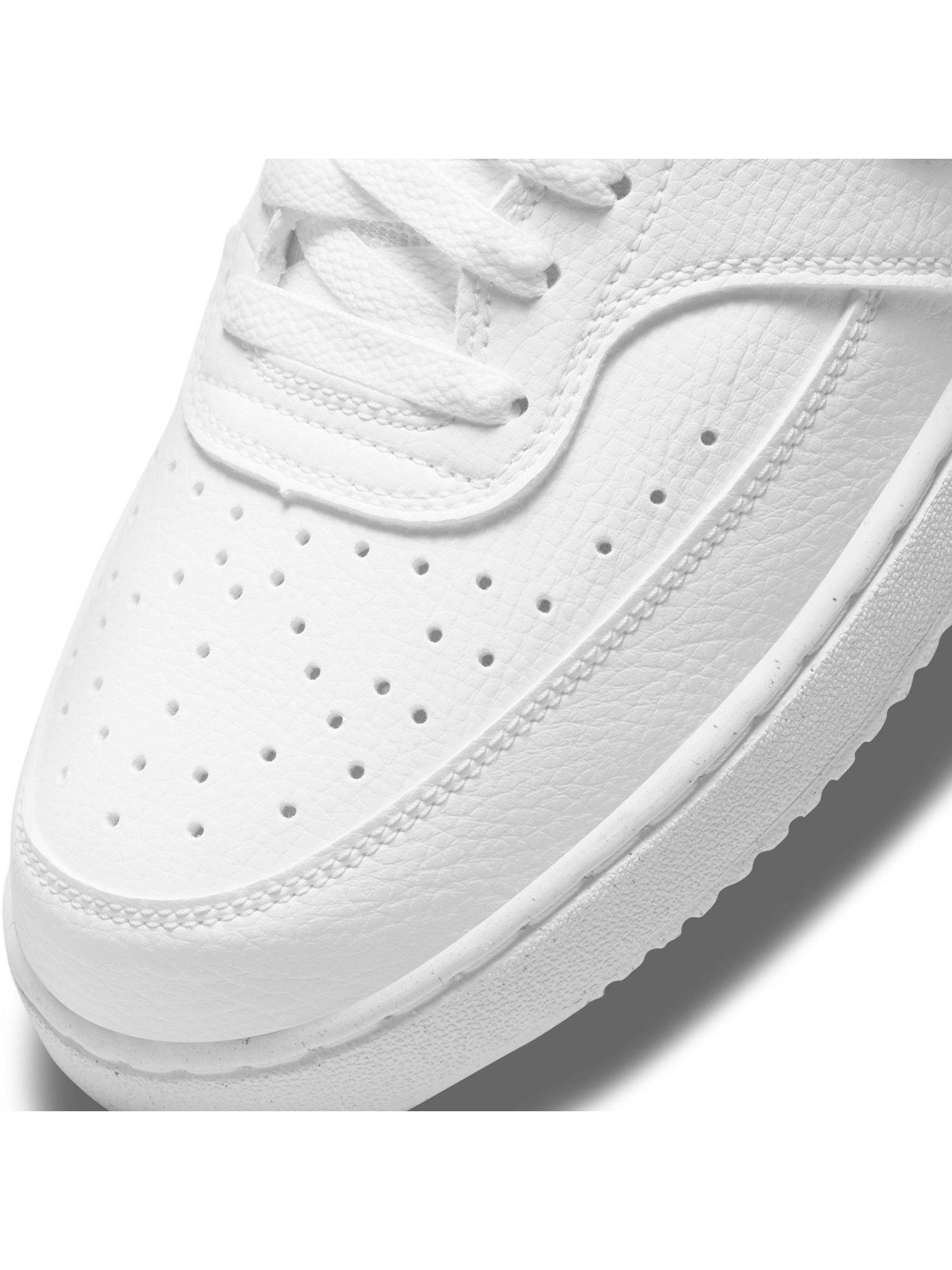 Image 6 of 7 of Nike Men's Court Vision Low Next Nature Trainers - White