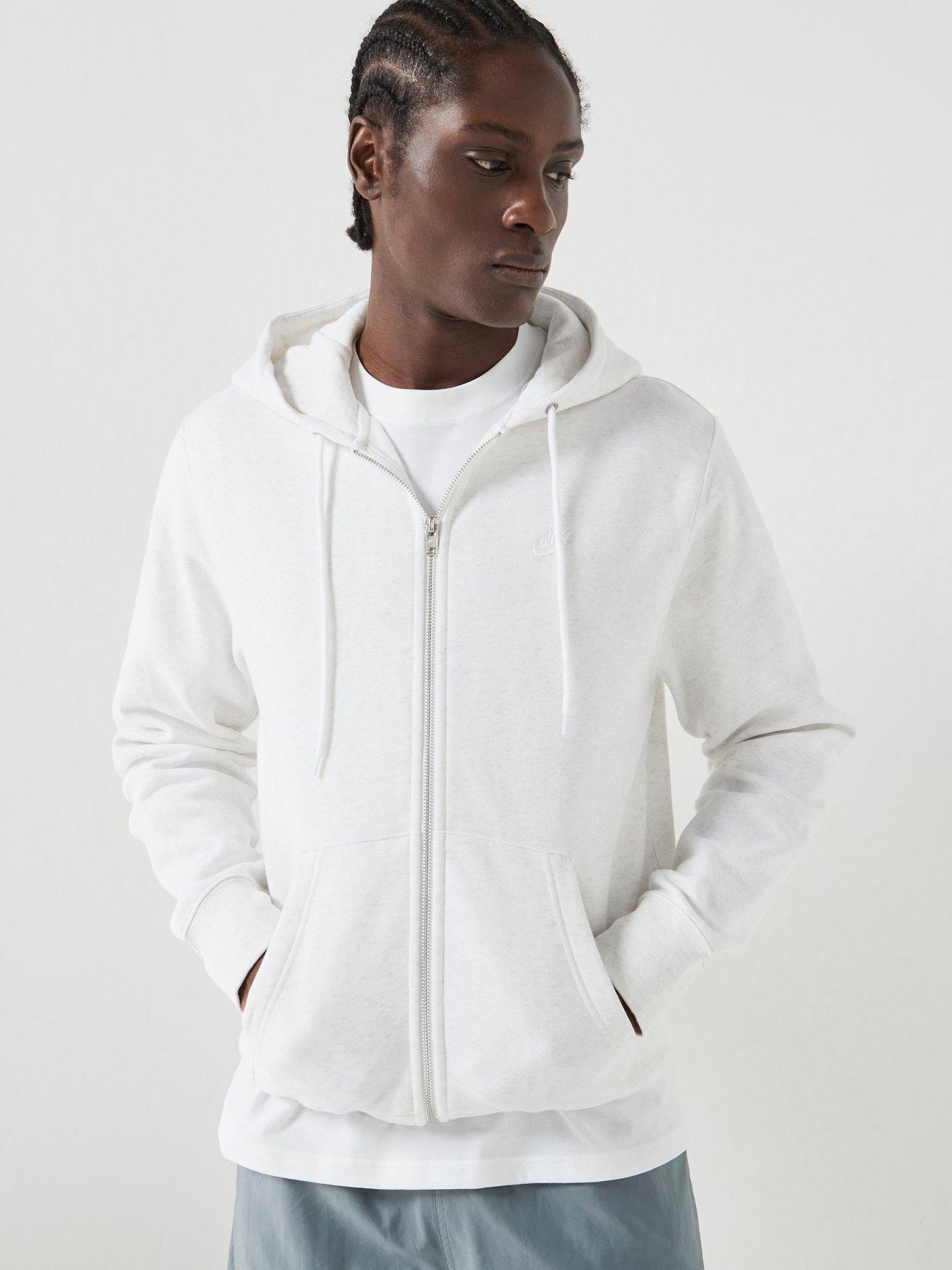 Nike Mens Club Full Zip Hoodie - Grey