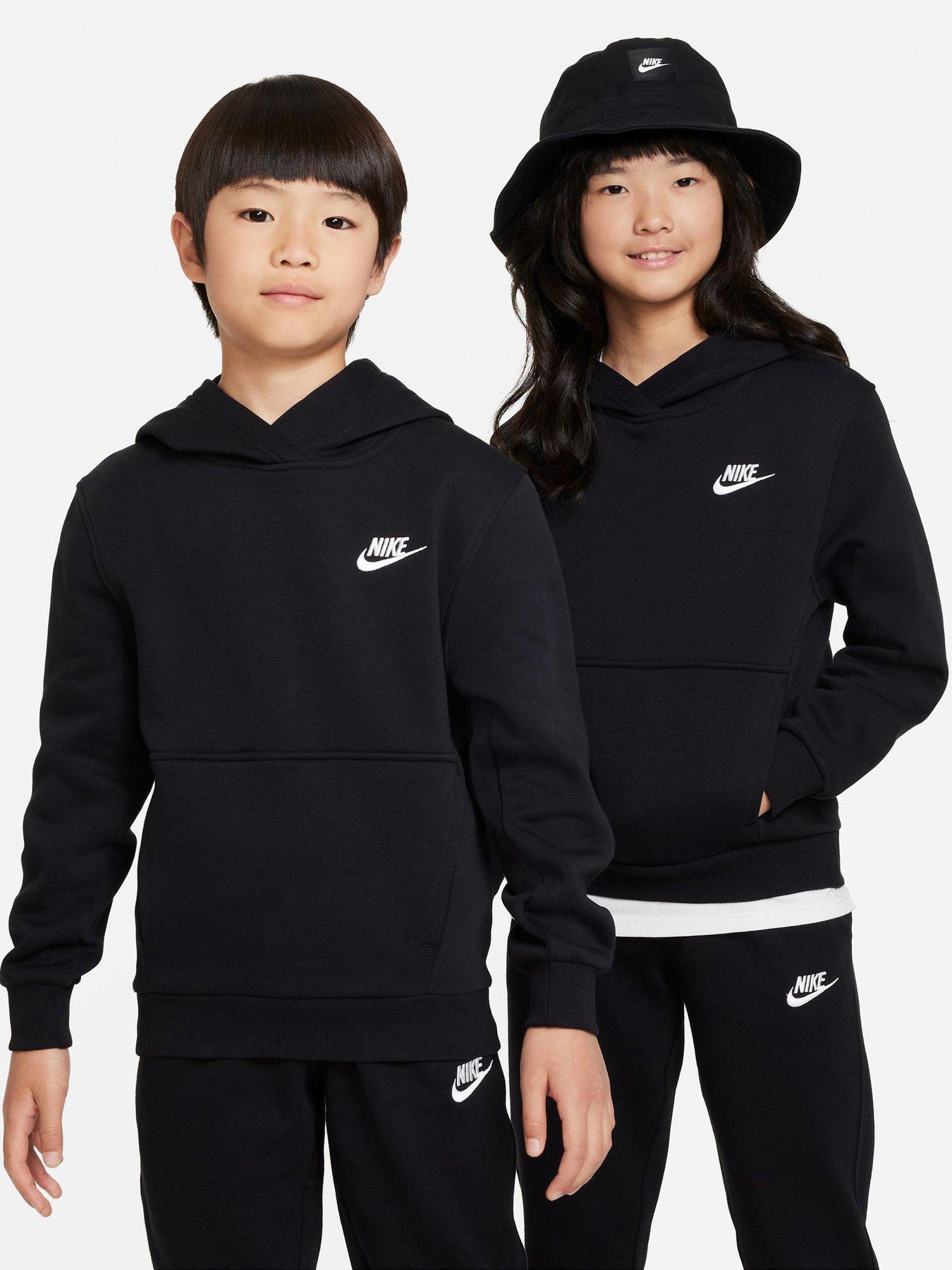Nike Big Kids Sportswear Club Pullover Hoodie - Black