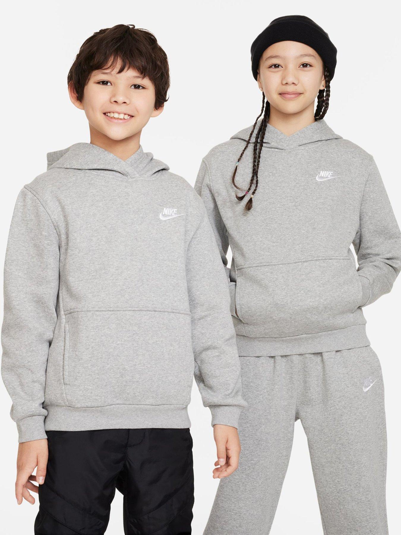 Nike Big Kids Sportswear Club Pullover Hoodie - Grey