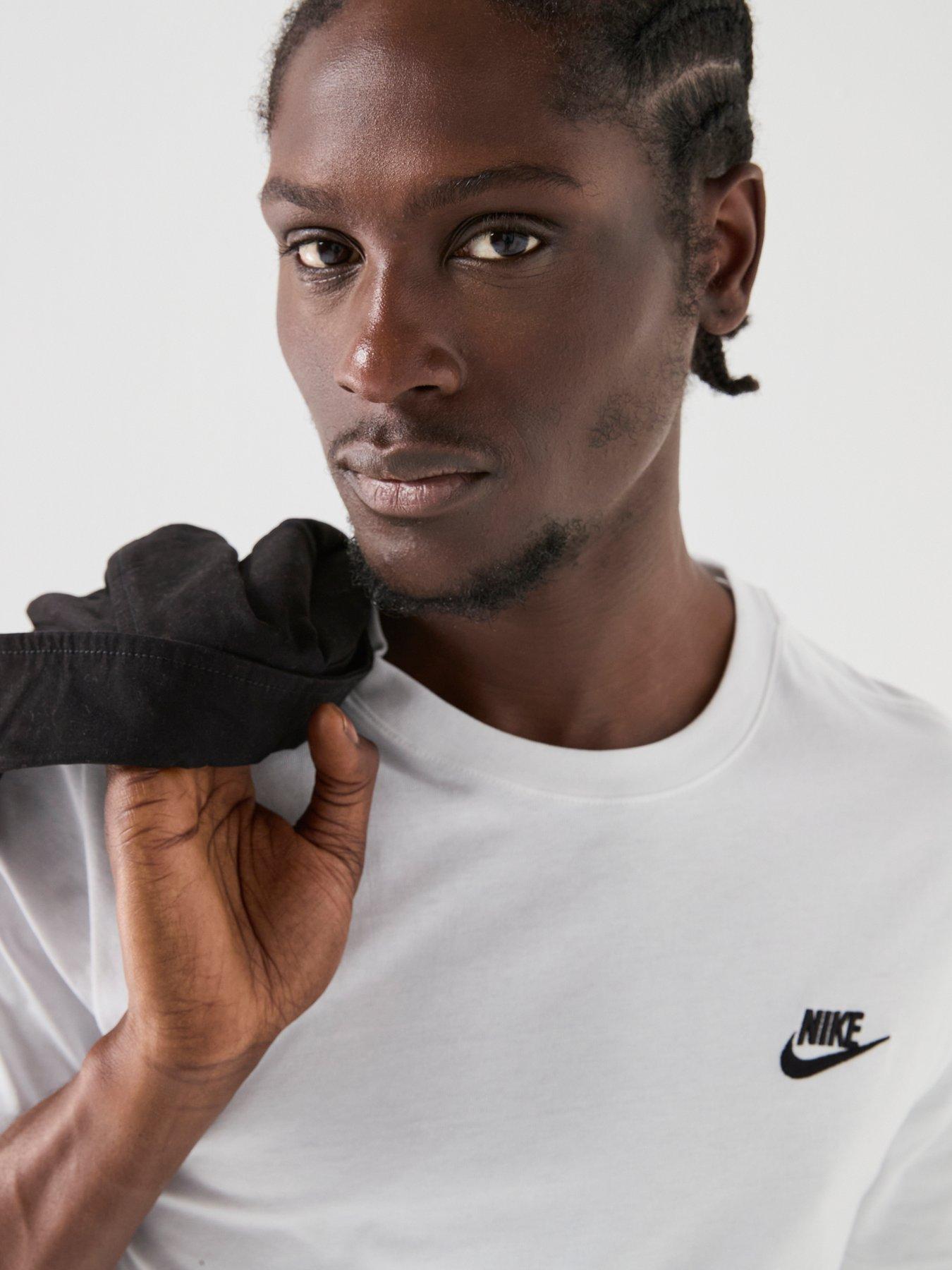 Image 4 of 7 of Nike Mens Sportswear Club T-Shirt - White