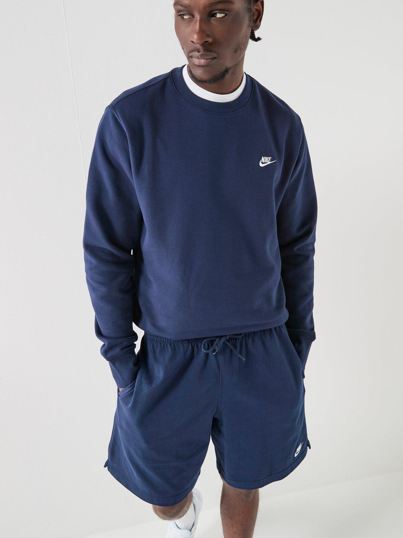 Nike Mens Club Knit Shorts, Obsidian/White, Size 2Xl, Men