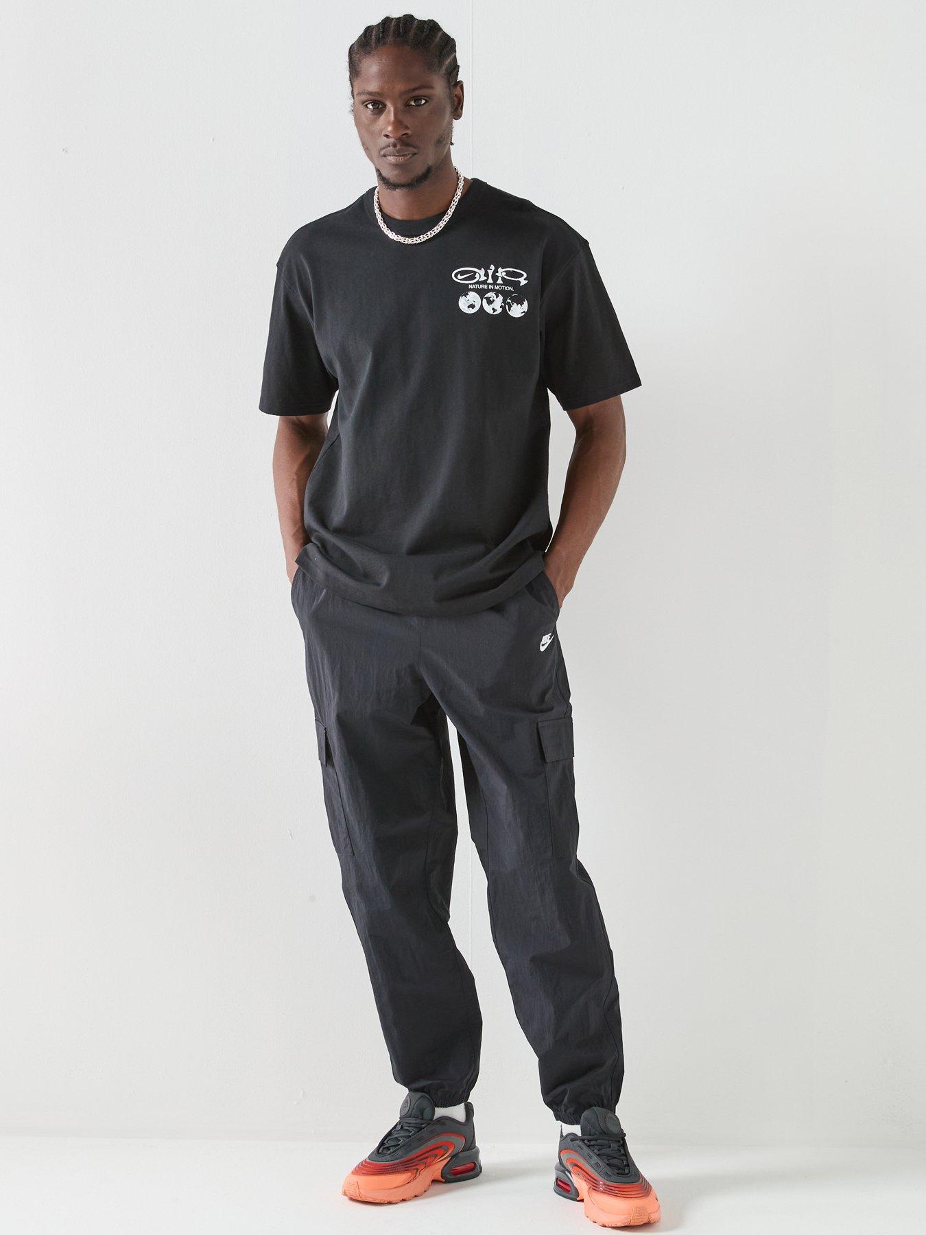 Image 3 of 5 of Nike Mens Club Woven Cargo Pants - Black