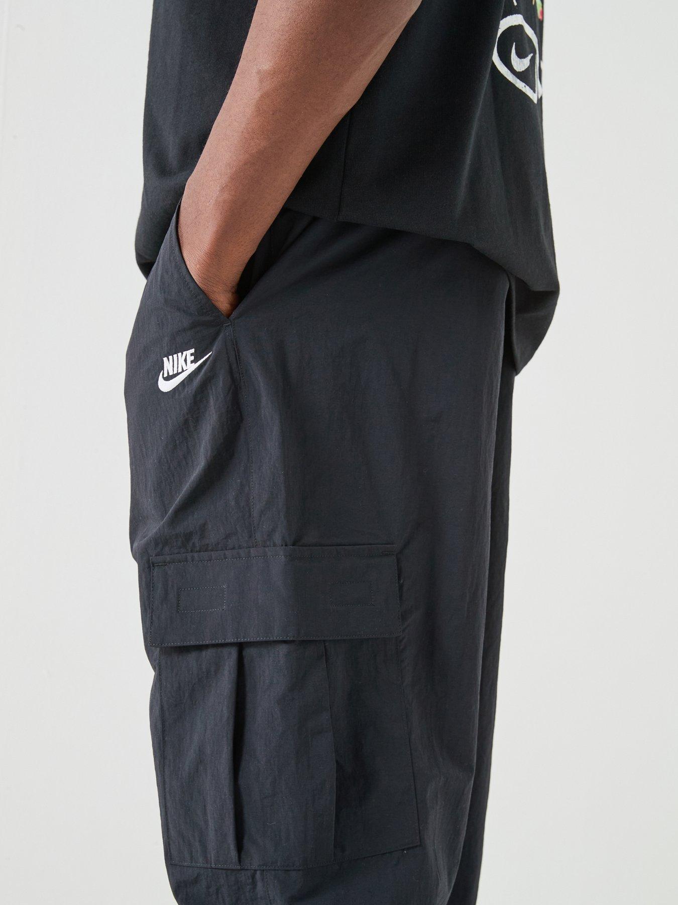 Image 4 of 5 of Nike Mens Club Woven Cargo Pants - Black