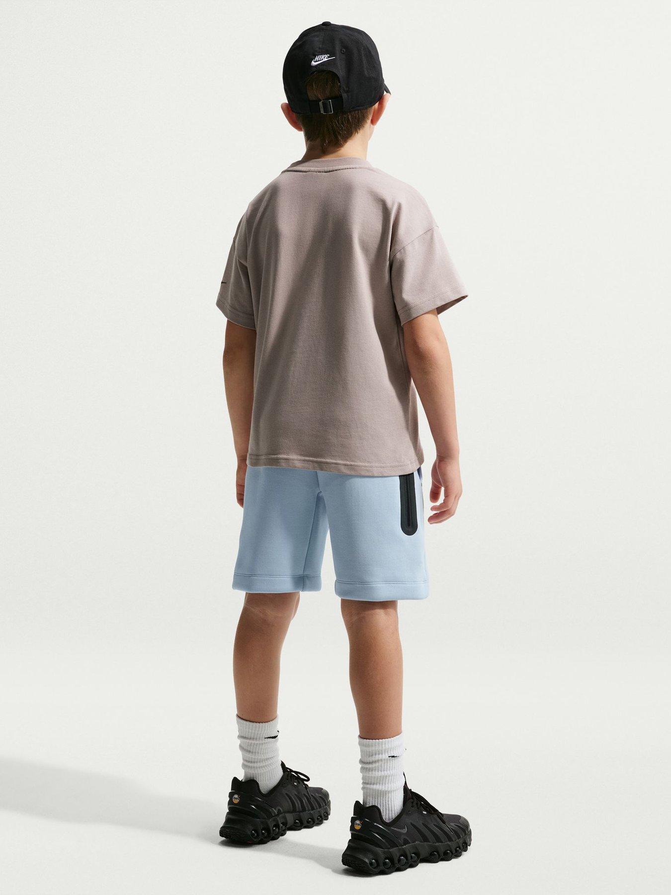 Image 2 of 5 of Nike Big Kids Tech Fleece Boys Shorts - Blue