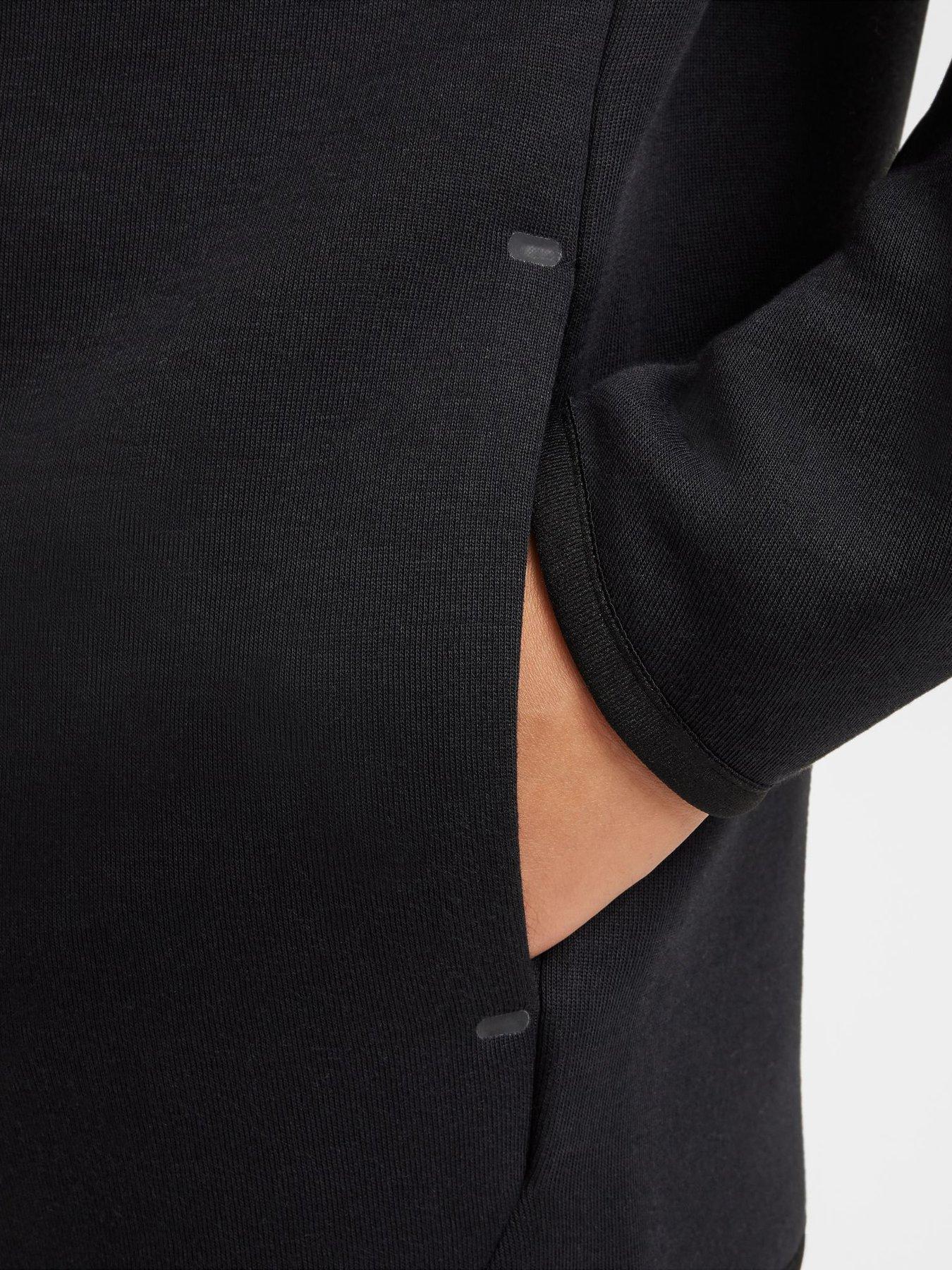 Image 5 of 6 of Nike Big Kids Tech Fleece Full Zip Hoodie - Black