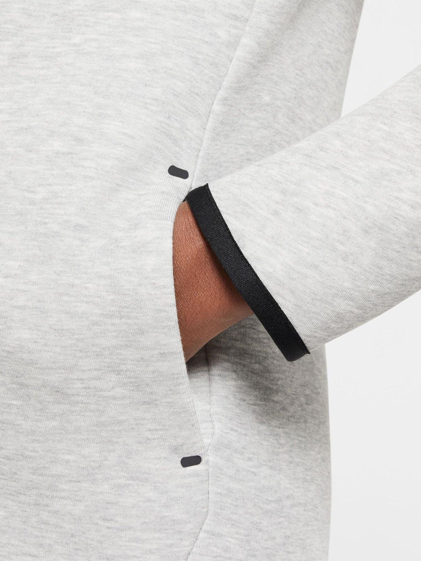 Image 5 of 7 of Nike Big Kids Tech Fleece Full Zip Hoodie - Grey