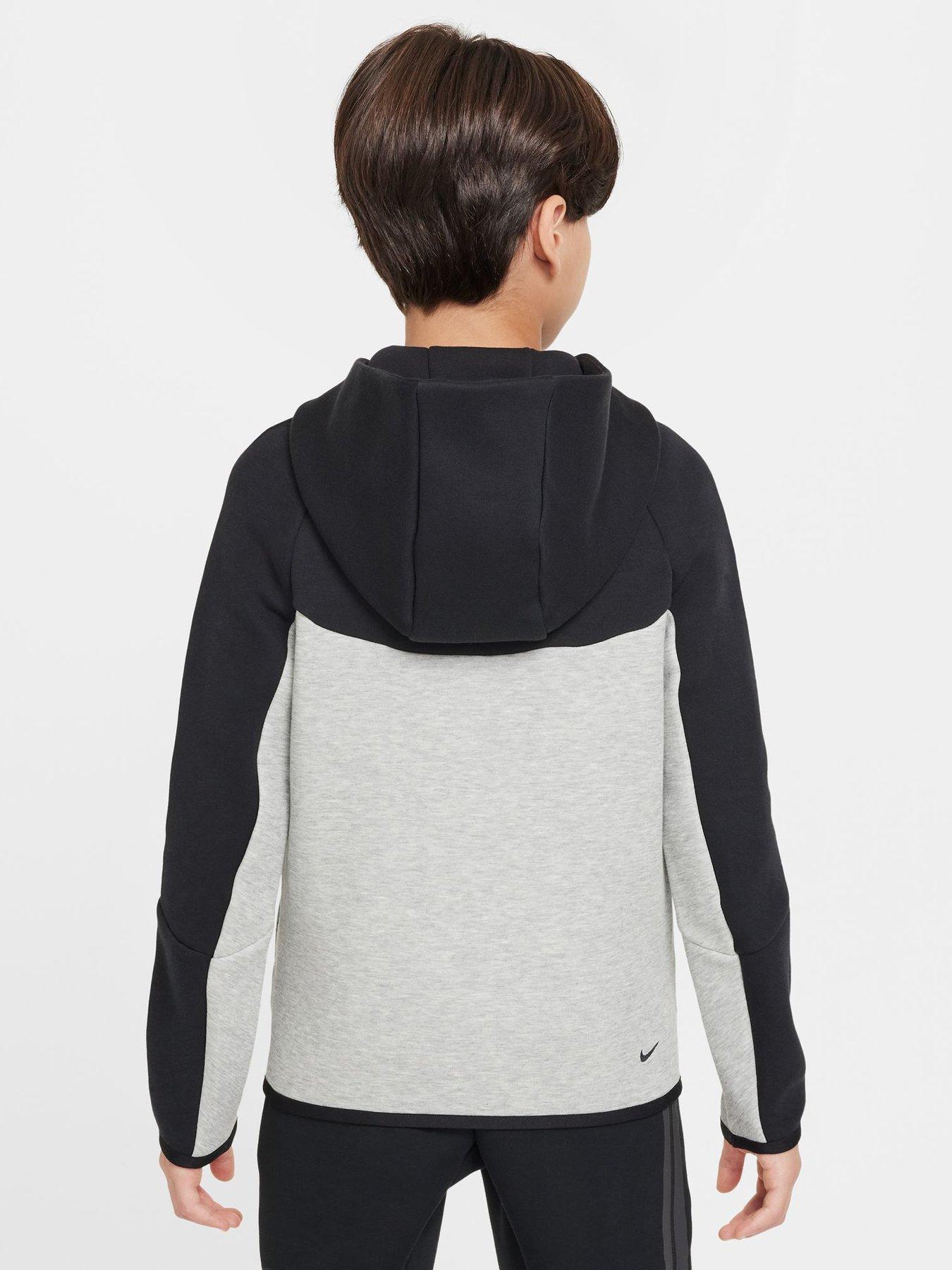 Image 2 of 7 of Nike Big Kids Tech Fleece Full Zip Hoodie - Black
