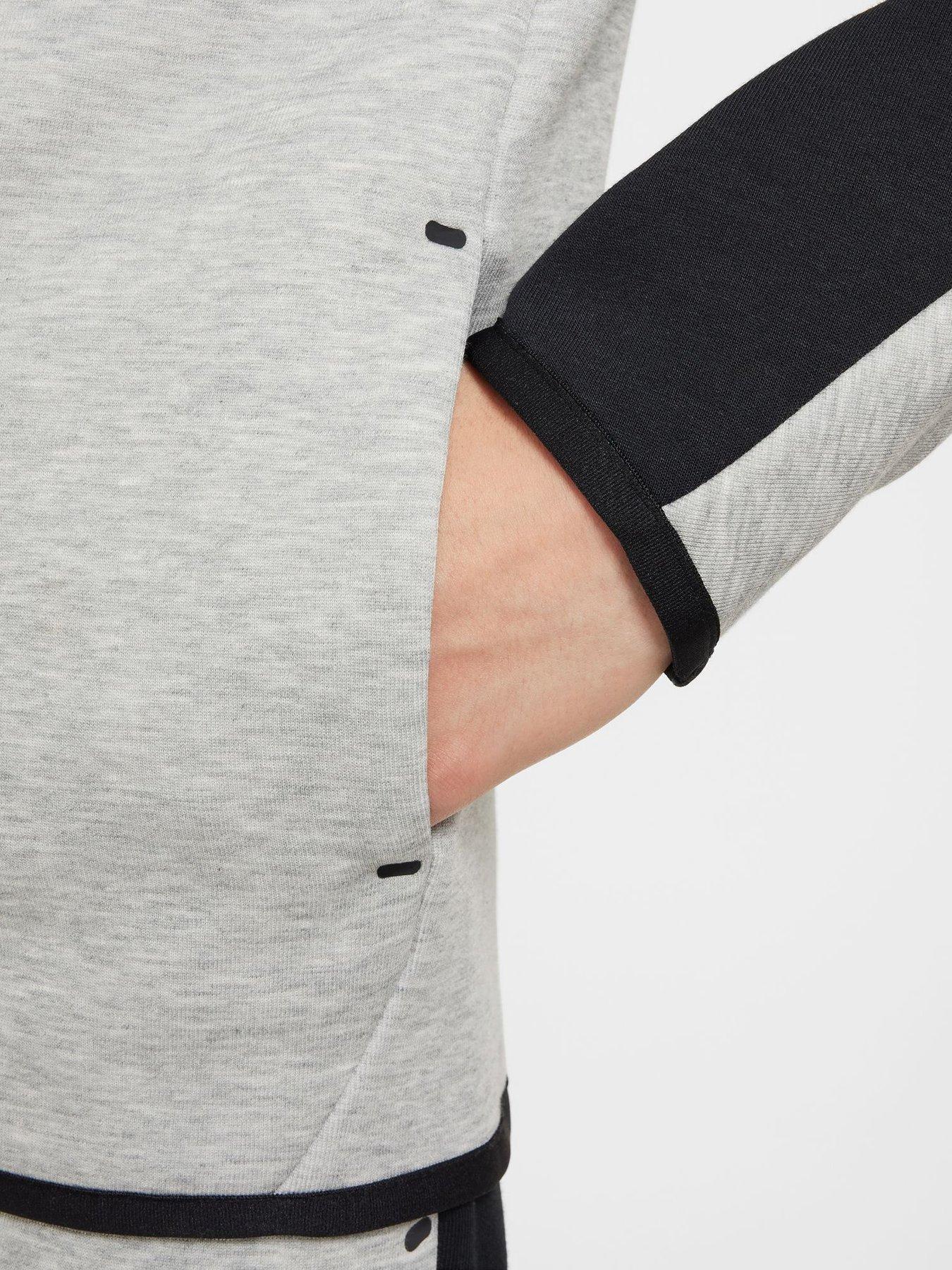 Image 5 of 7 of Nike Big Kids Tech Fleece Full Zip Hoodie - Black