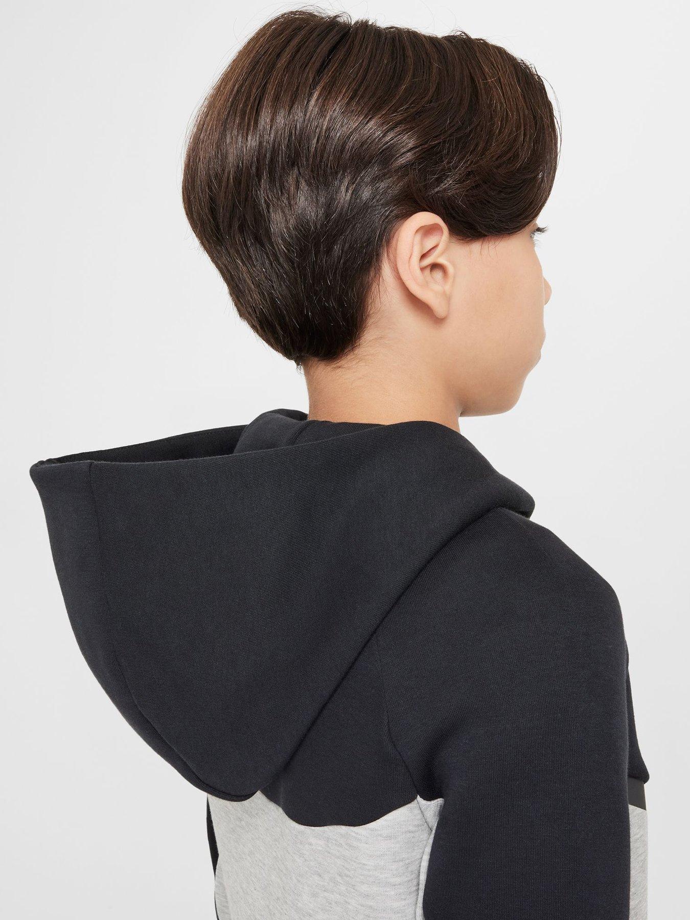 Image 6 of 7 of Nike Big Kids Tech Fleece Full Zip Hoodie - Black