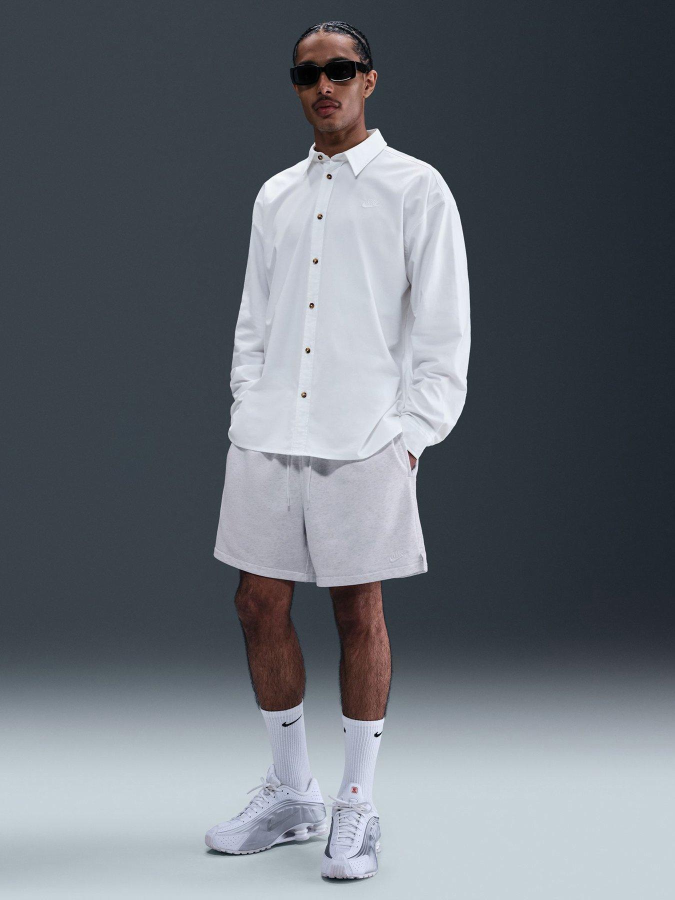 Nike Mens Club French Terry Flow Shorts - Grey