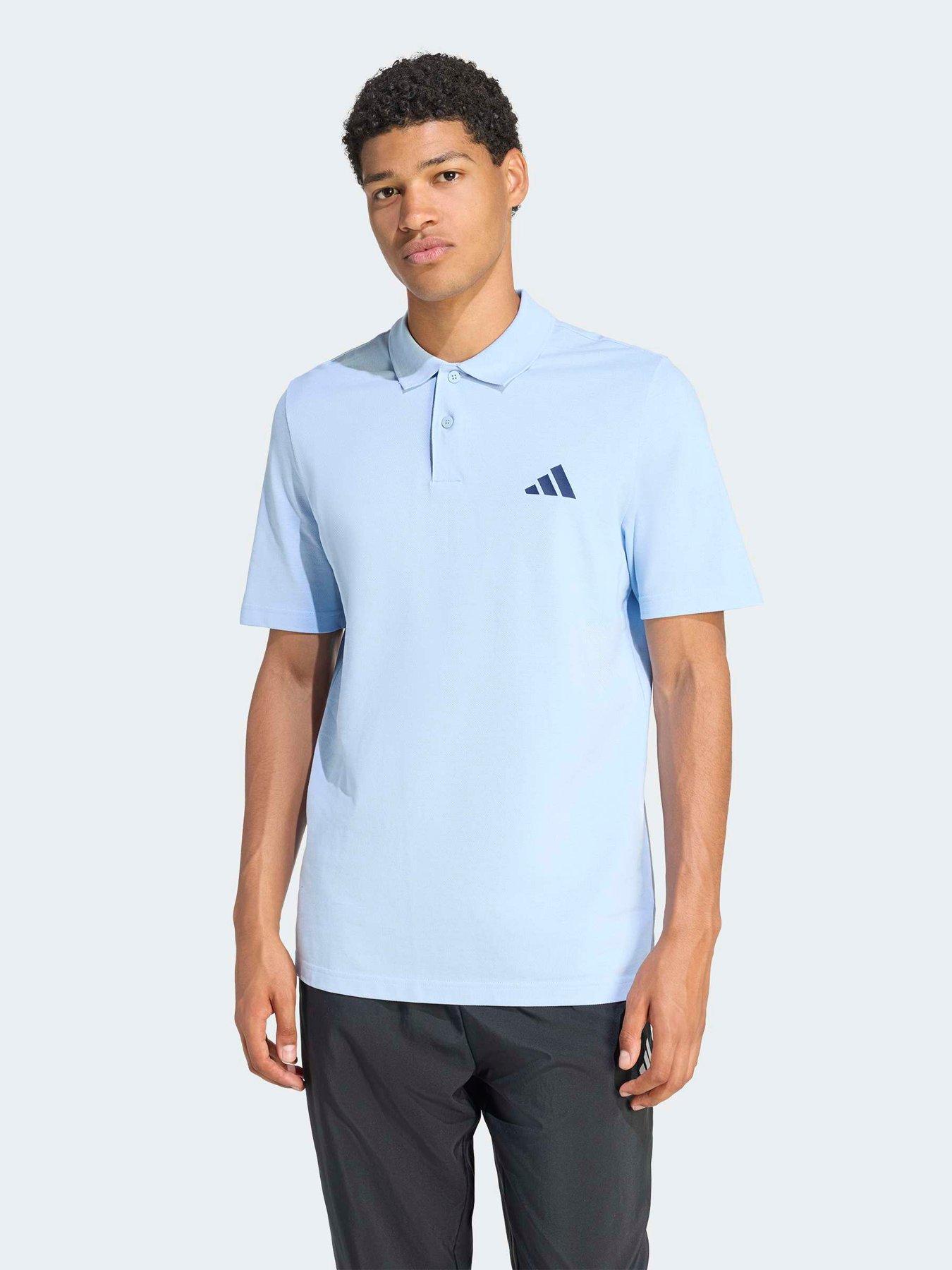 adidas Sportswear Men's Men Small Logo Pique Polo Shirt - Blue
