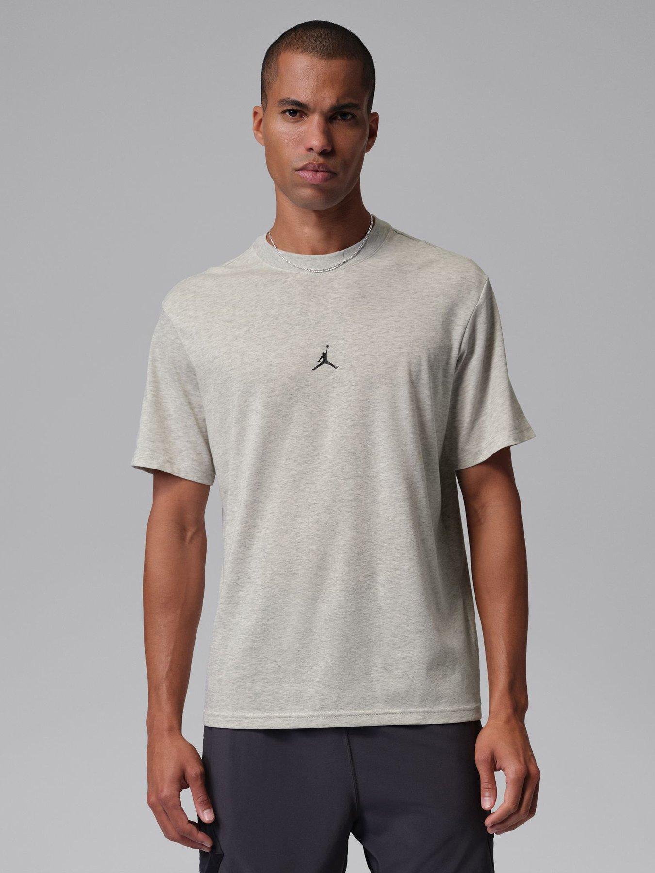 Jordan Nike Mens Dri-Fit Jumpman T-Shirt - Grey Heather / Black
